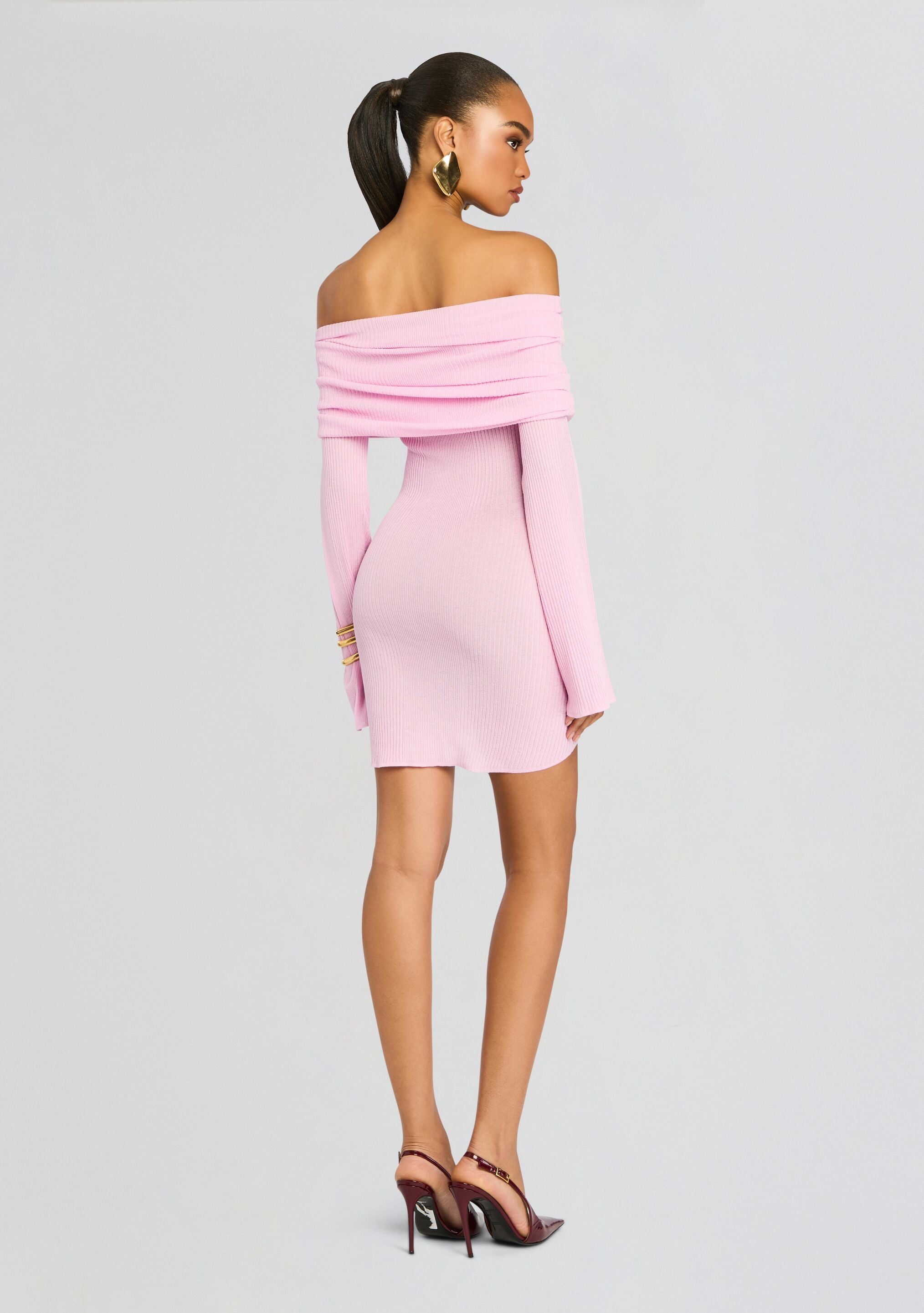 Galli Rib Knit Mini Dress-Stylulu