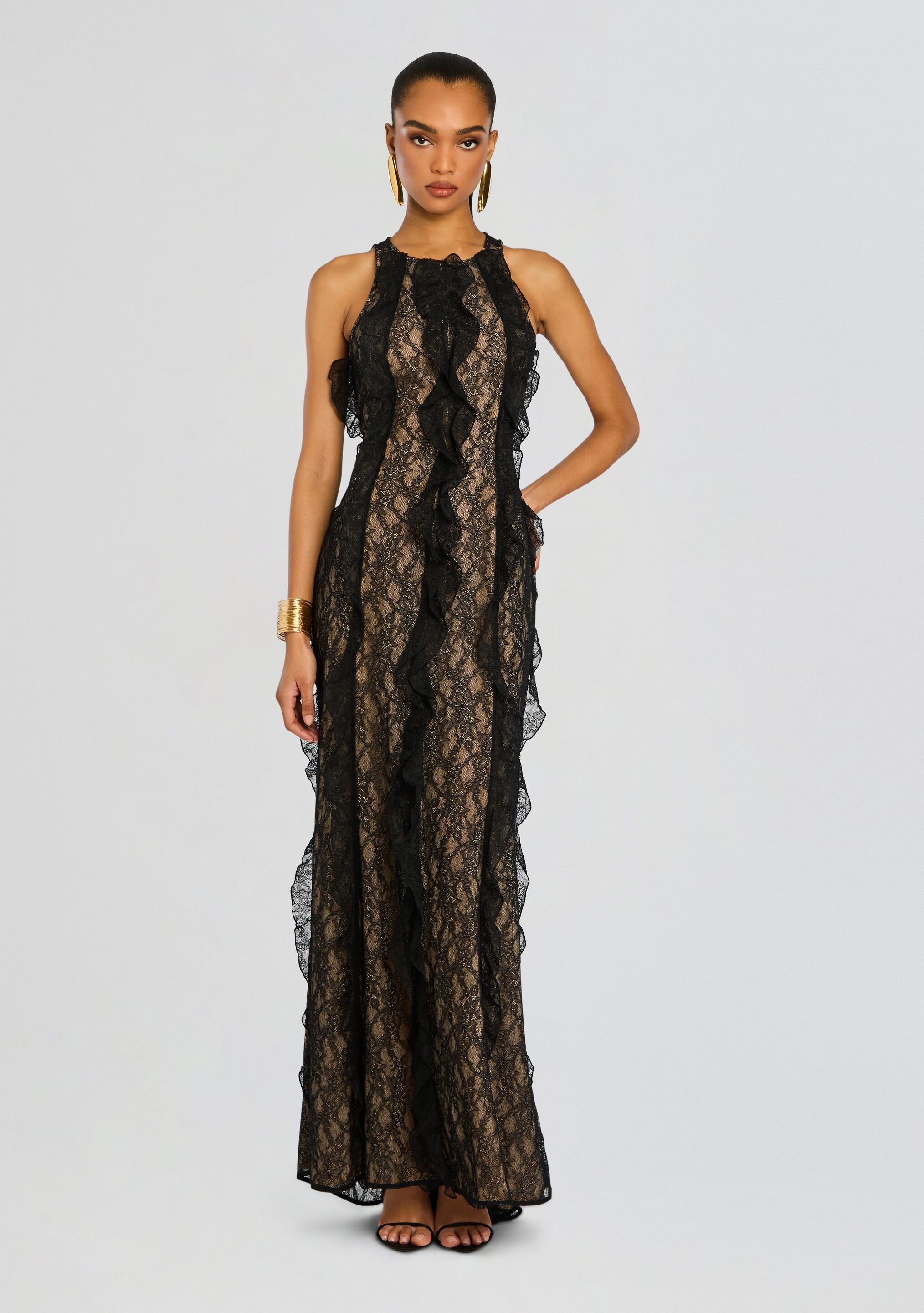 Lace Evening Dress-Stylulu