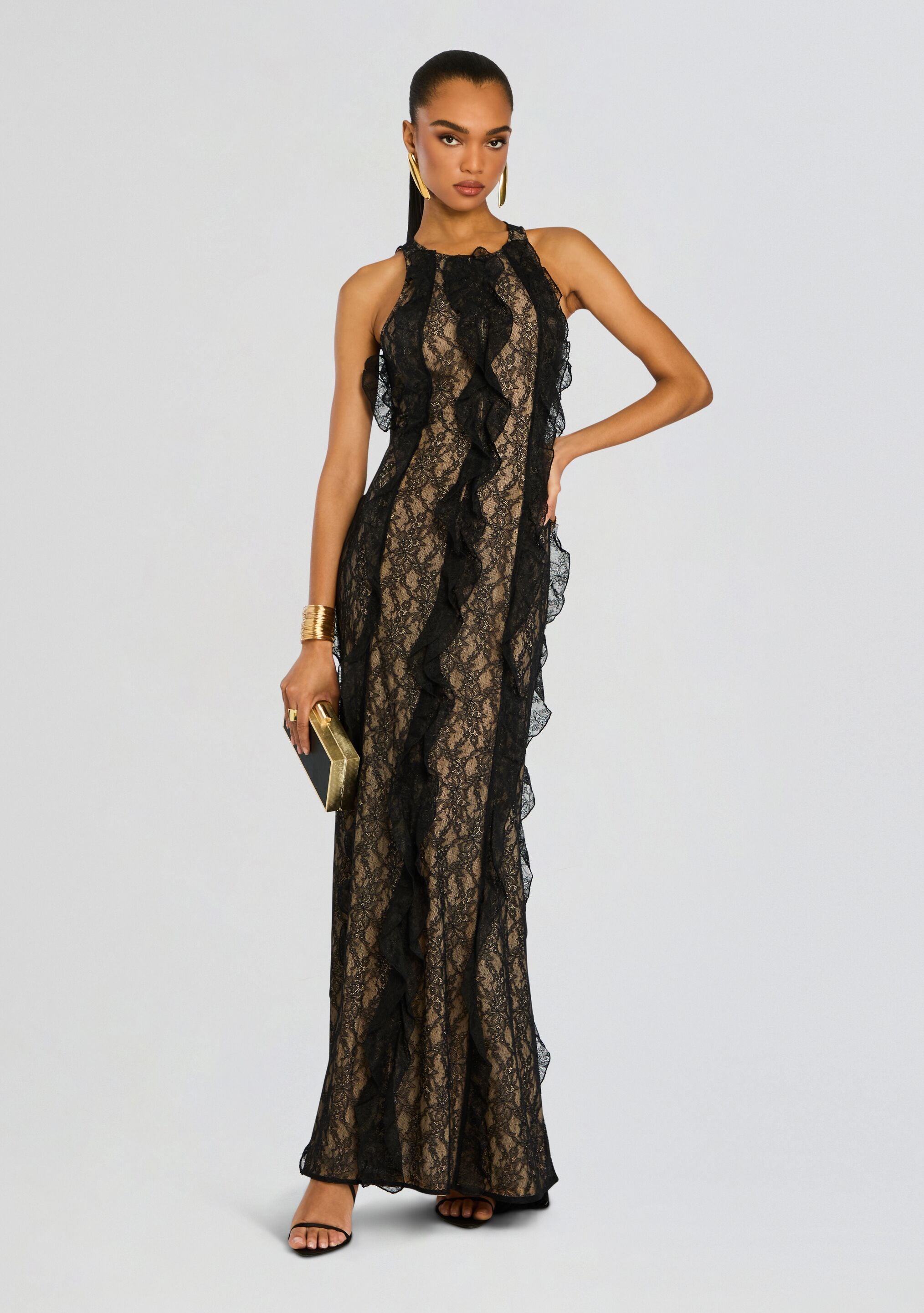 Lace Evening Dress-Stylulu