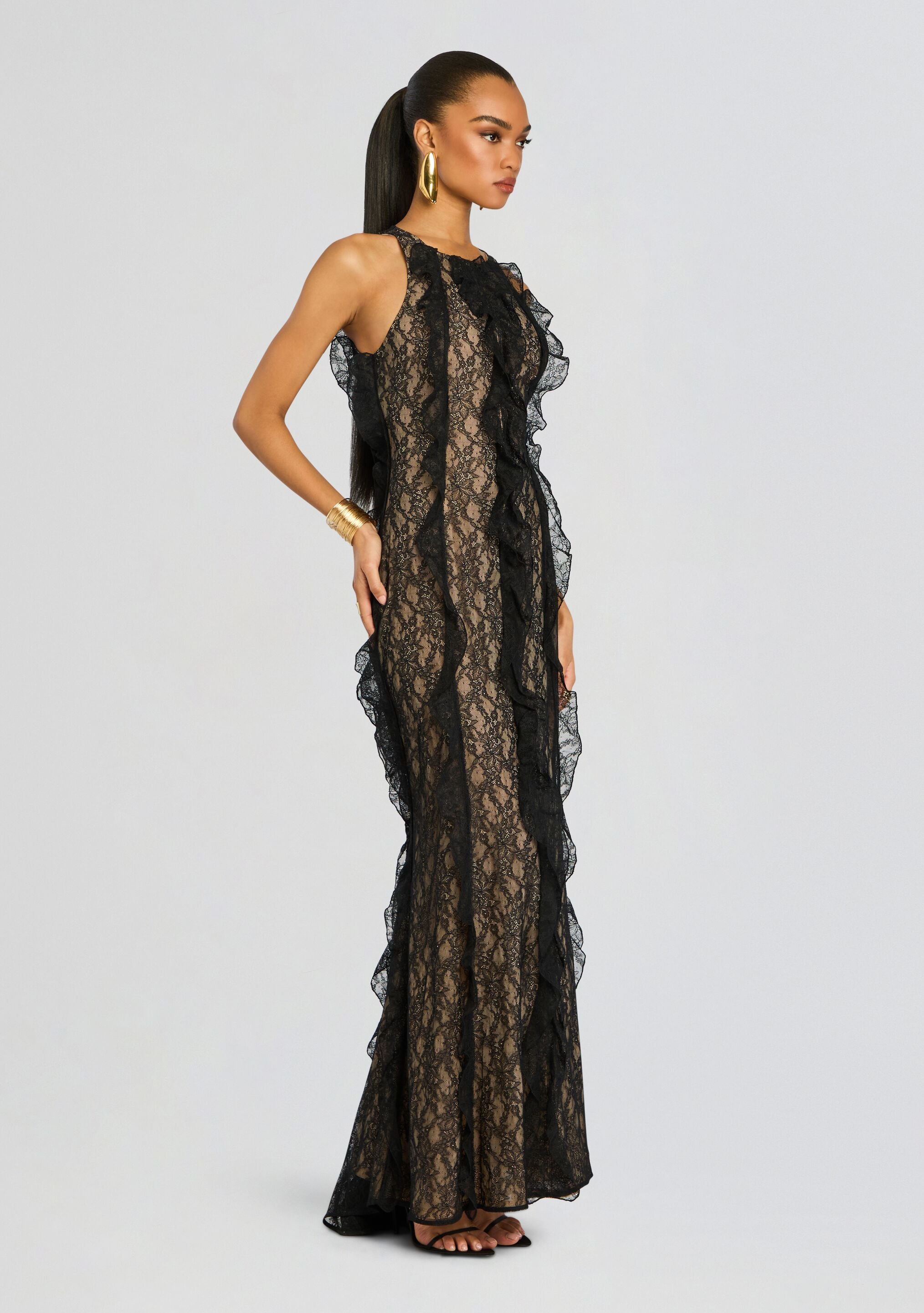 Lace Evening Dress-Stylulu