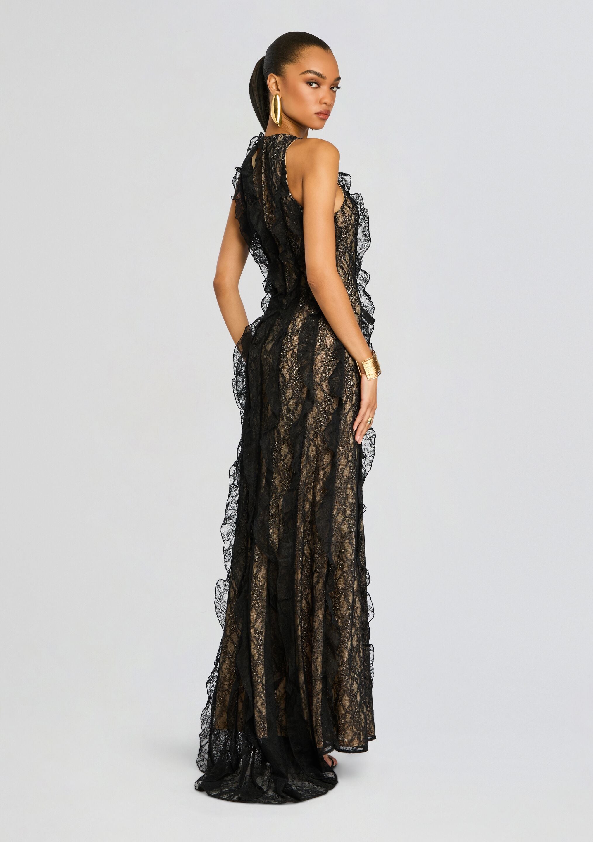 Lace Evening Dress-Stylulu