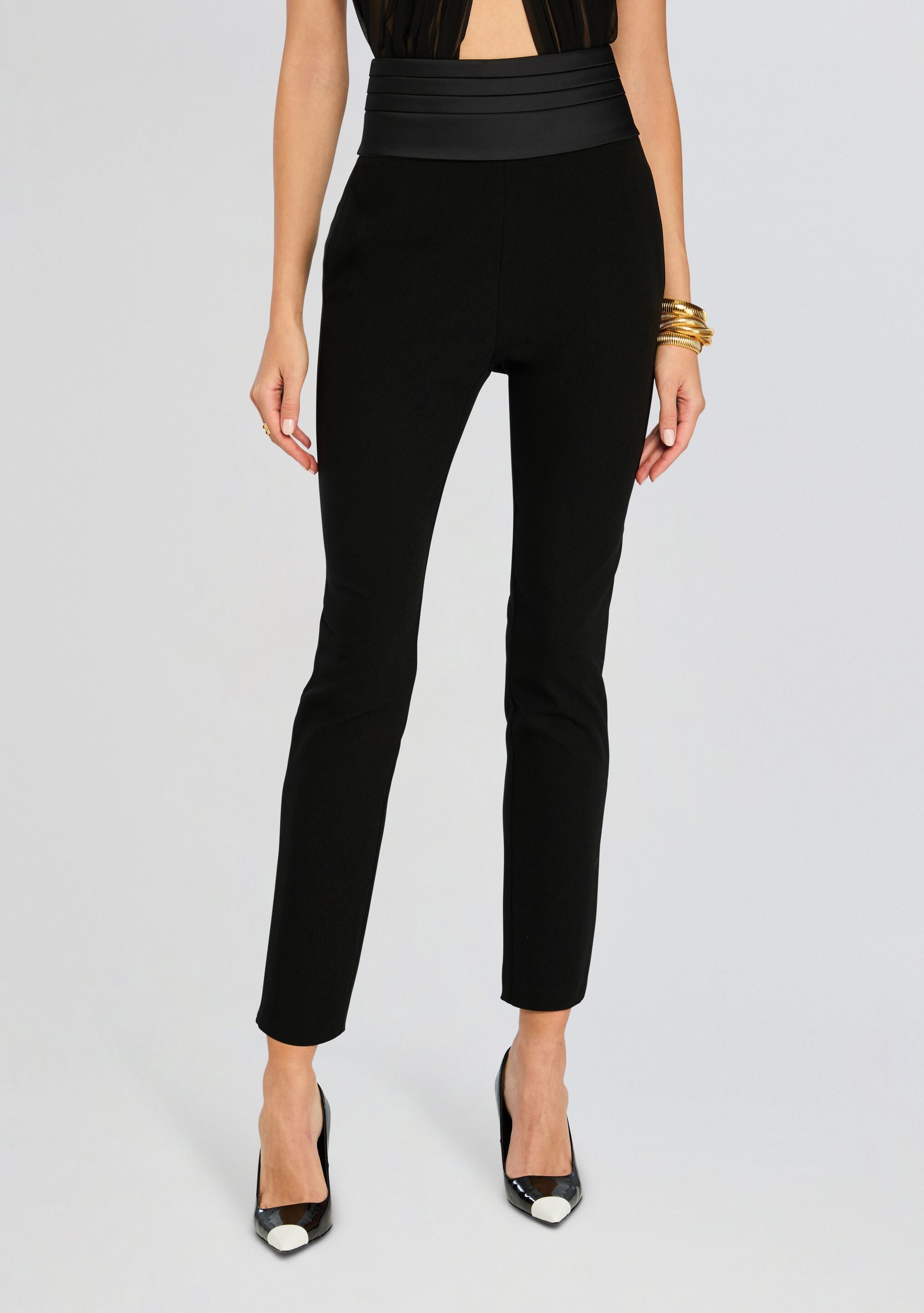 Tuxedo Cigarette Pants-Stylulu