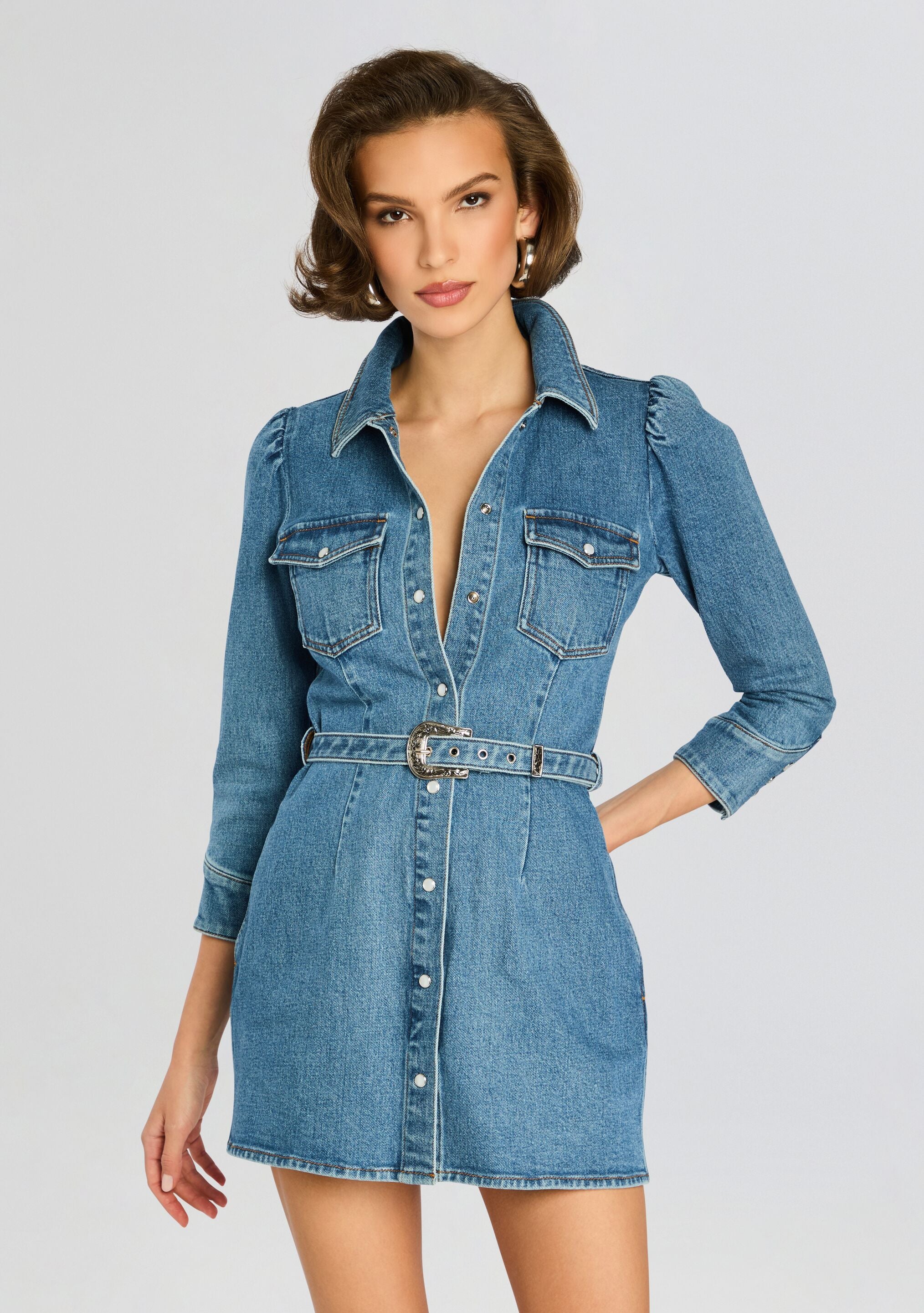 Wiley Denim Dress-Stylulu