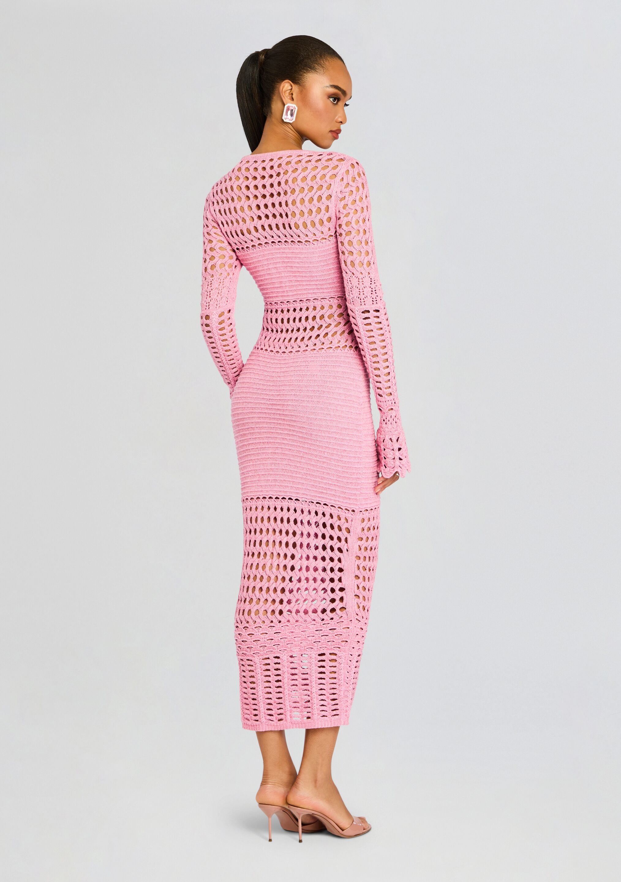 Airie Knit Crochet Dress-Stylulu