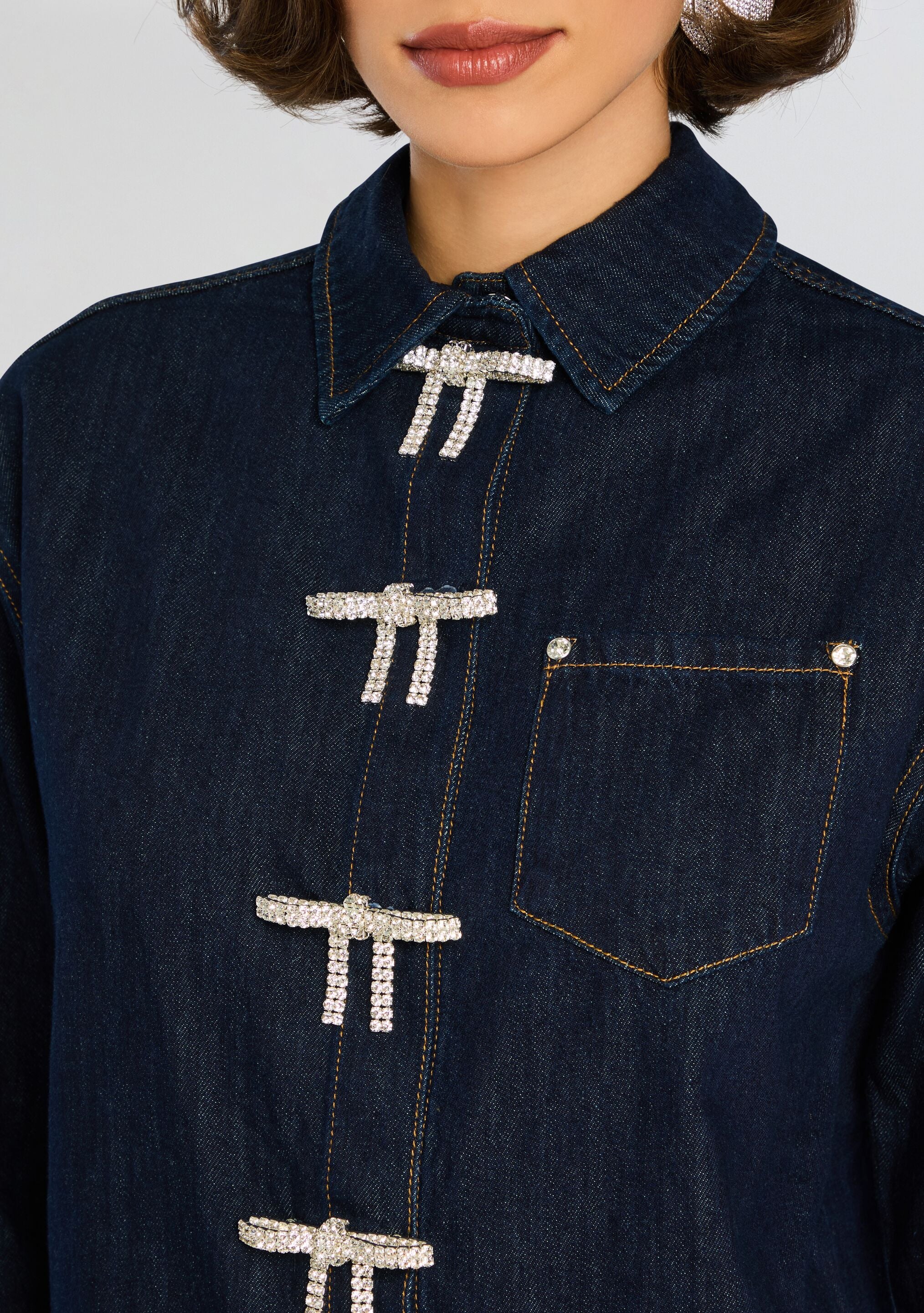 Hessa Denim Shirt-Stylulu