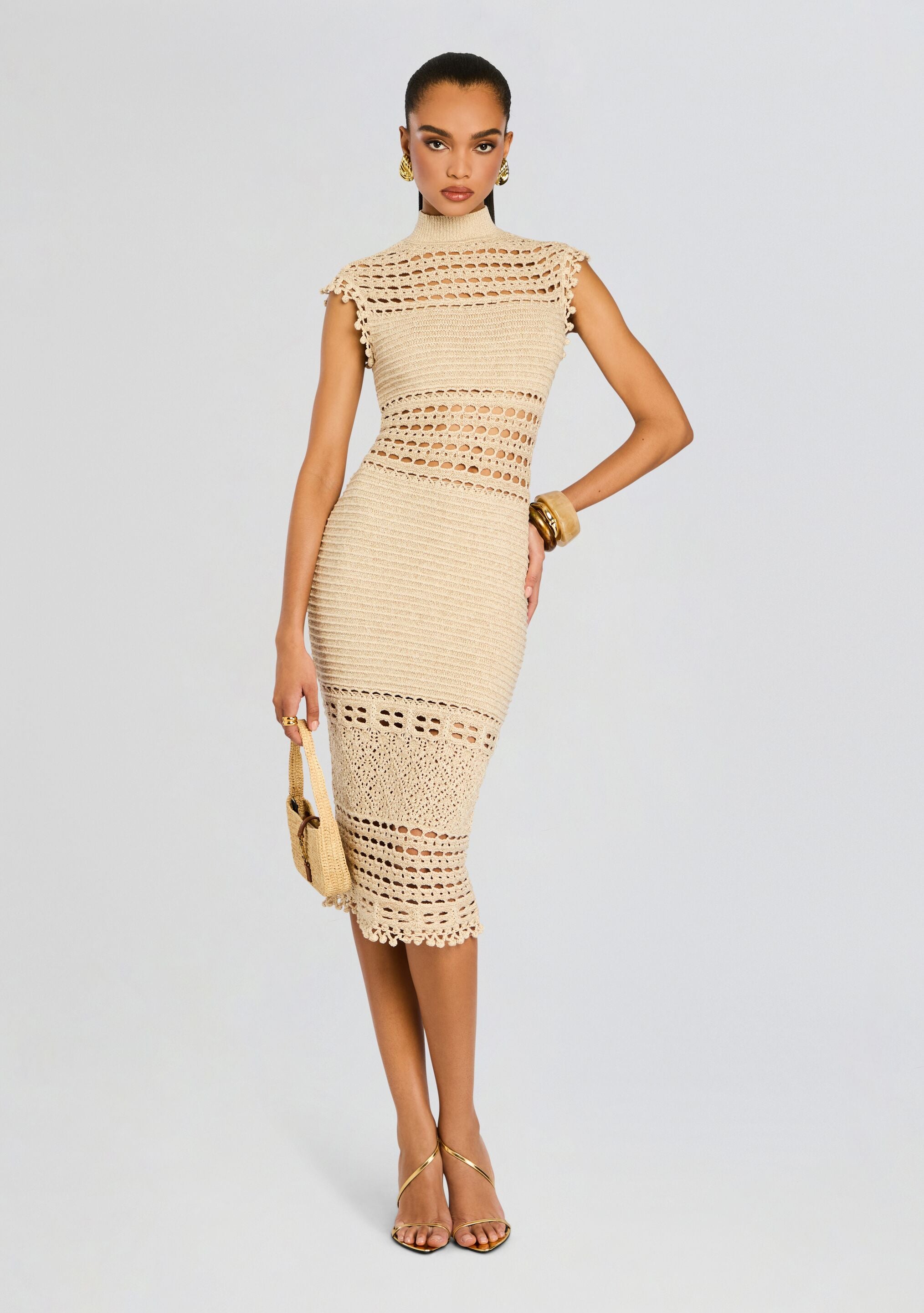 Mia Knit Crochet Dress-Stylulu
