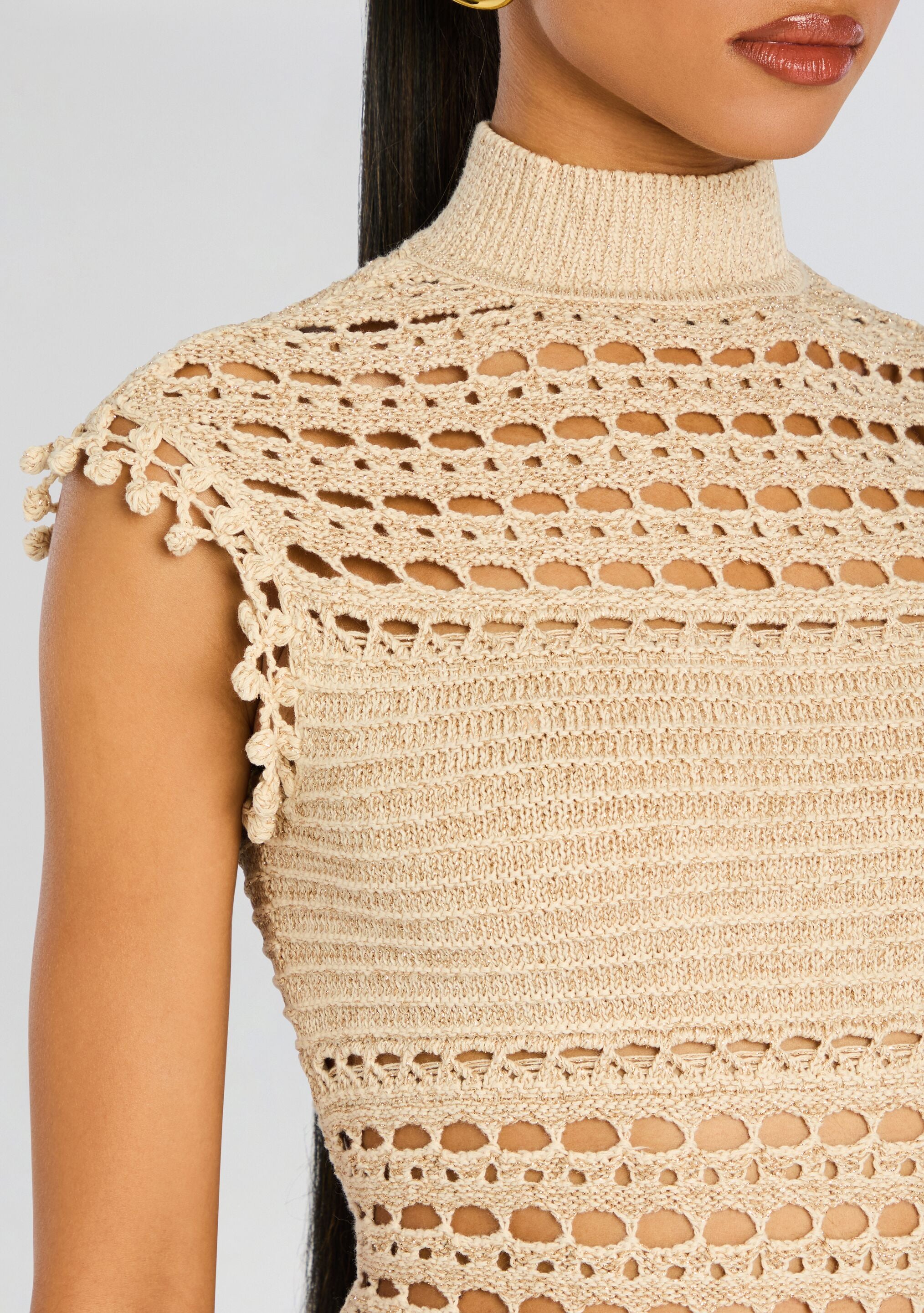 Mia Knit Crochet Dress-Stylulu