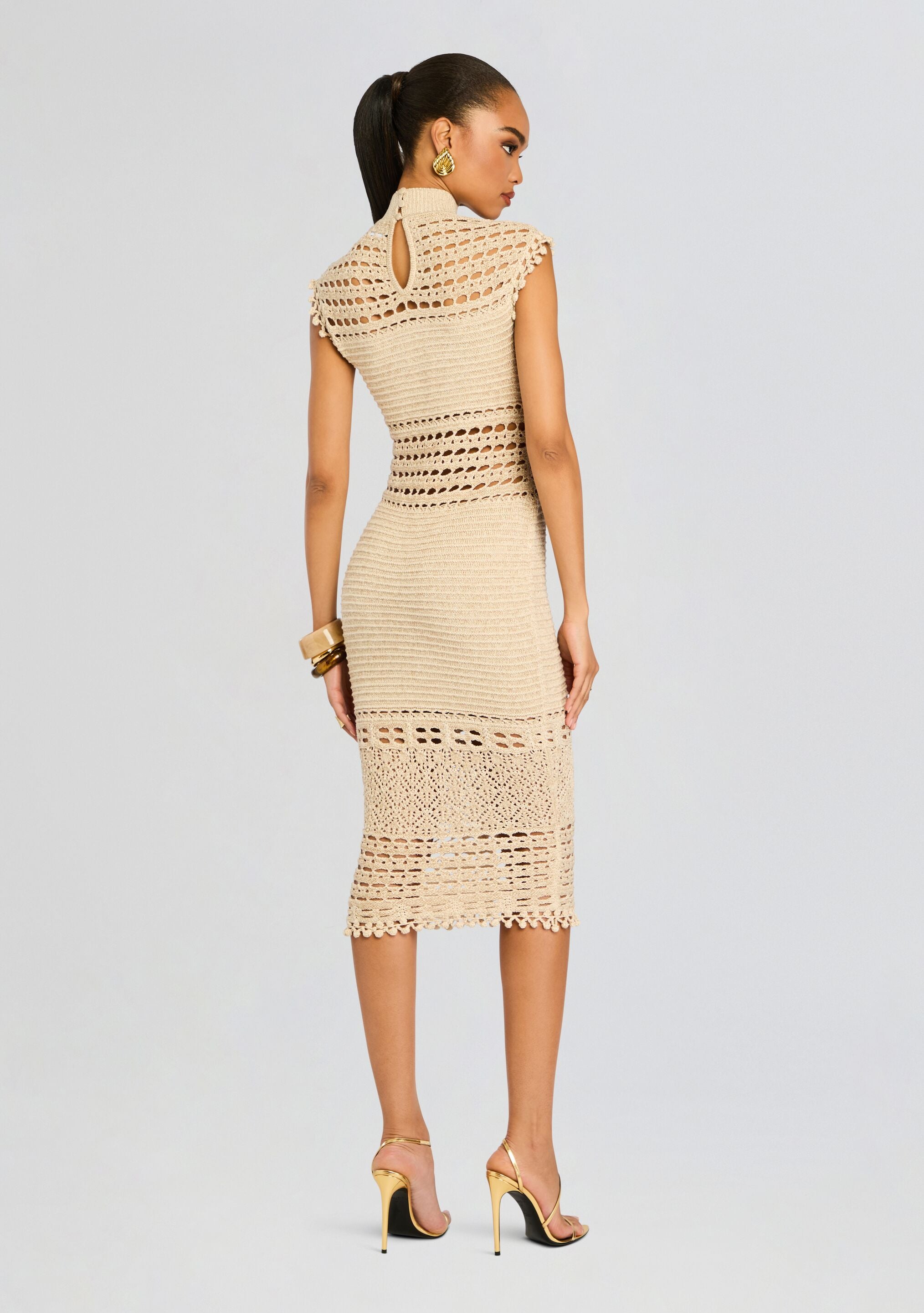 Mia Knit Crochet Dress-Stylulu