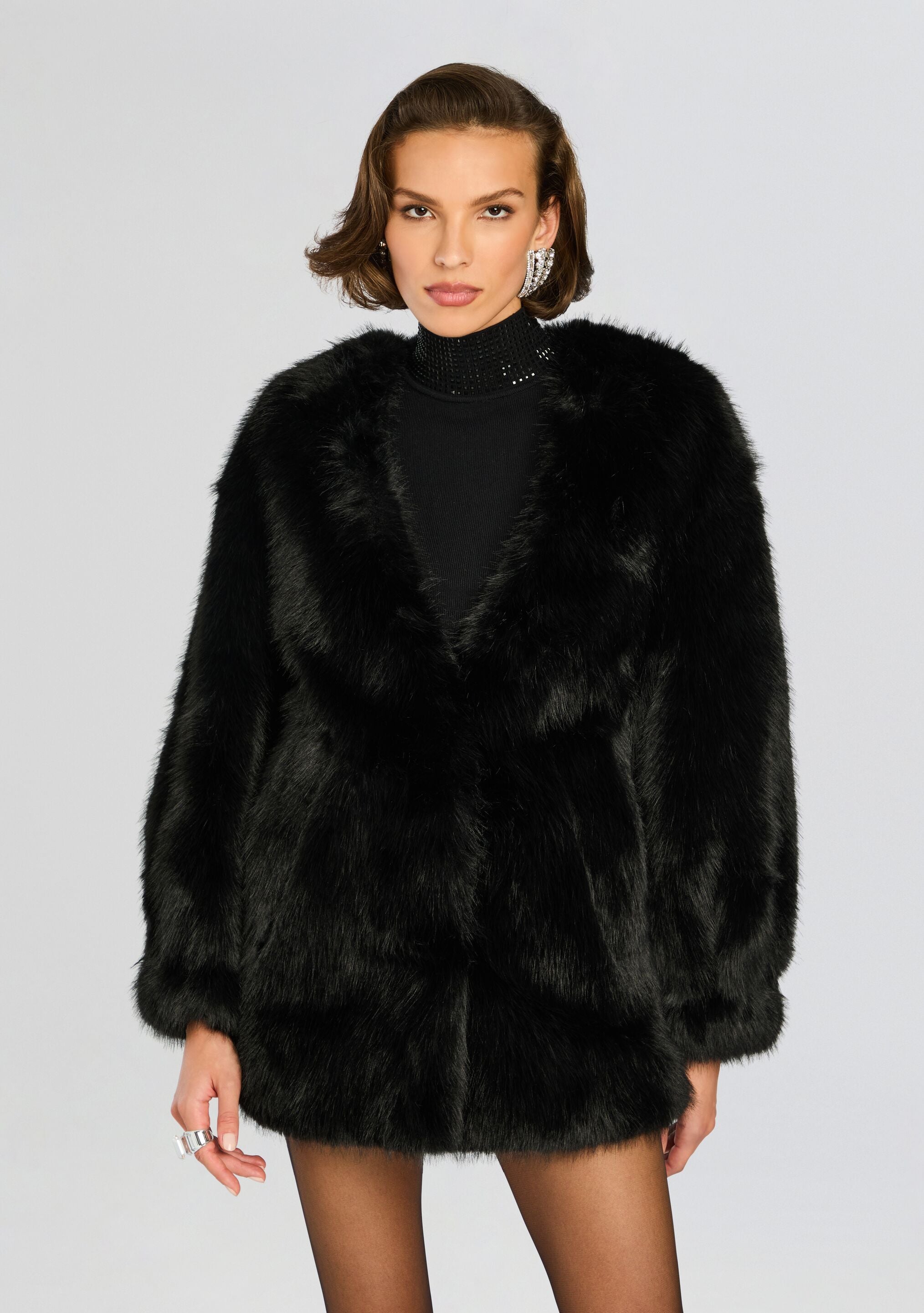 Heiress Faux Fur Jacket-Stylulu