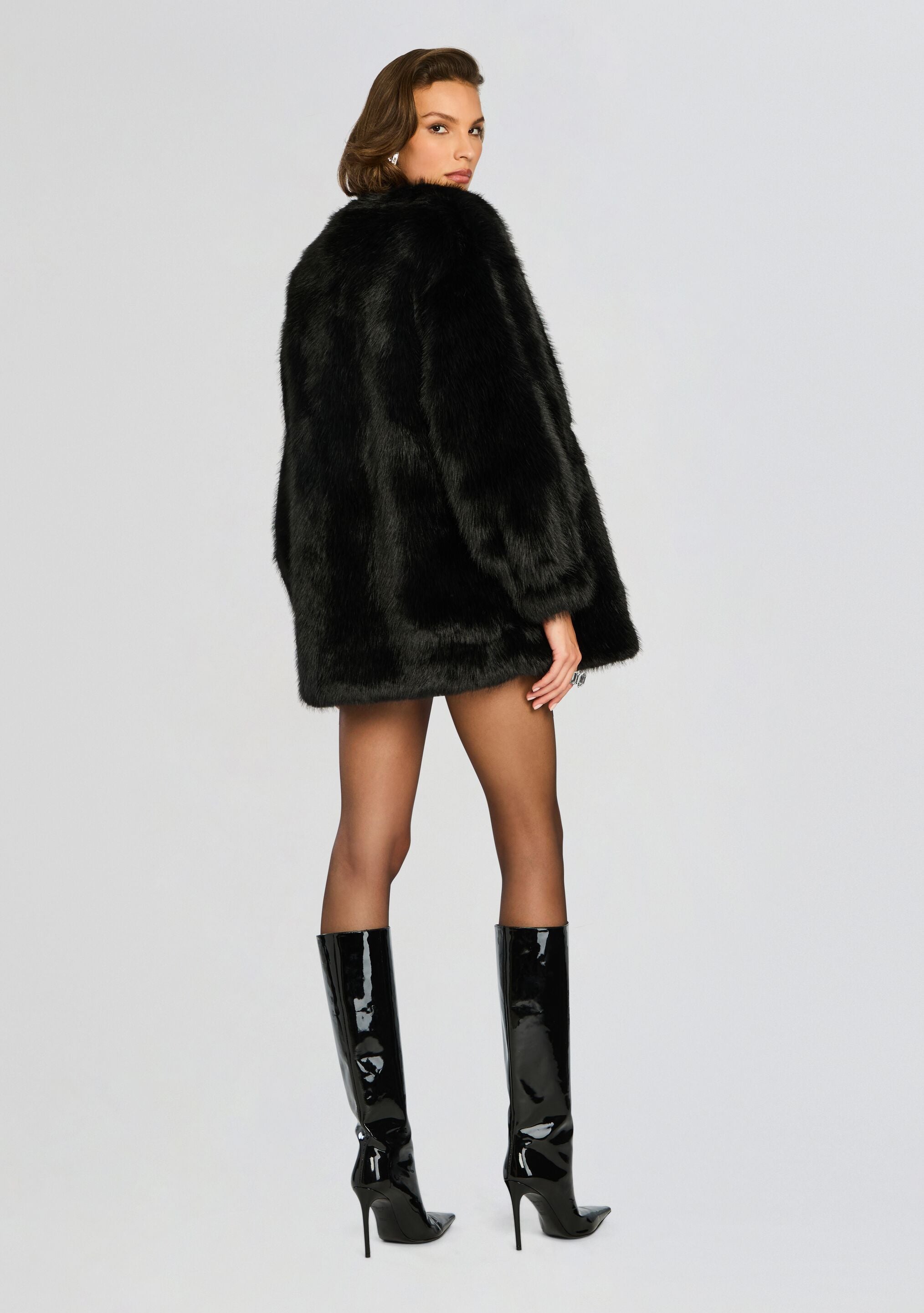 Heiress Faux Fur Jacket-Stylulu