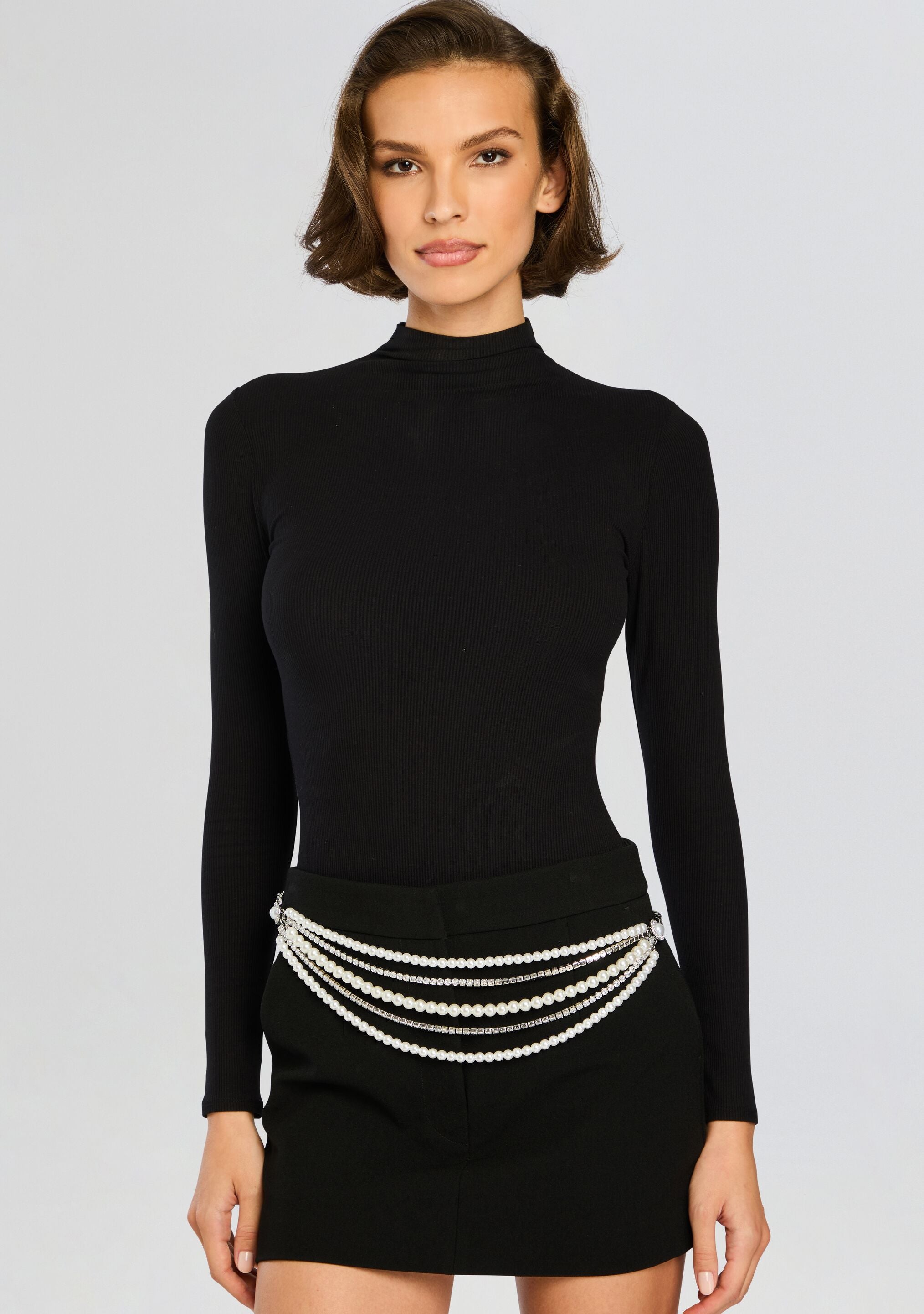 Chloe Pearl Chain Belt-Stylulu