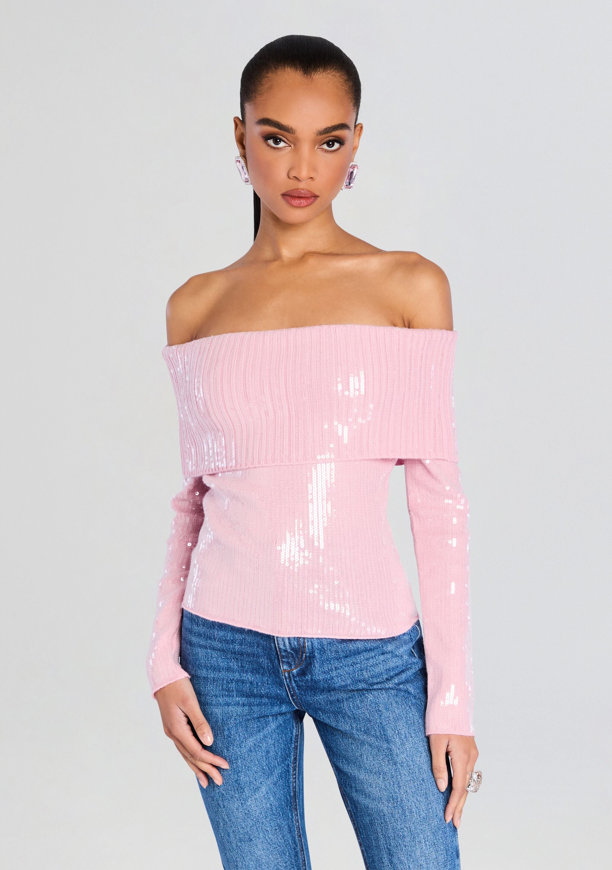 Jourdana Sequin Knit Top-Stylulu