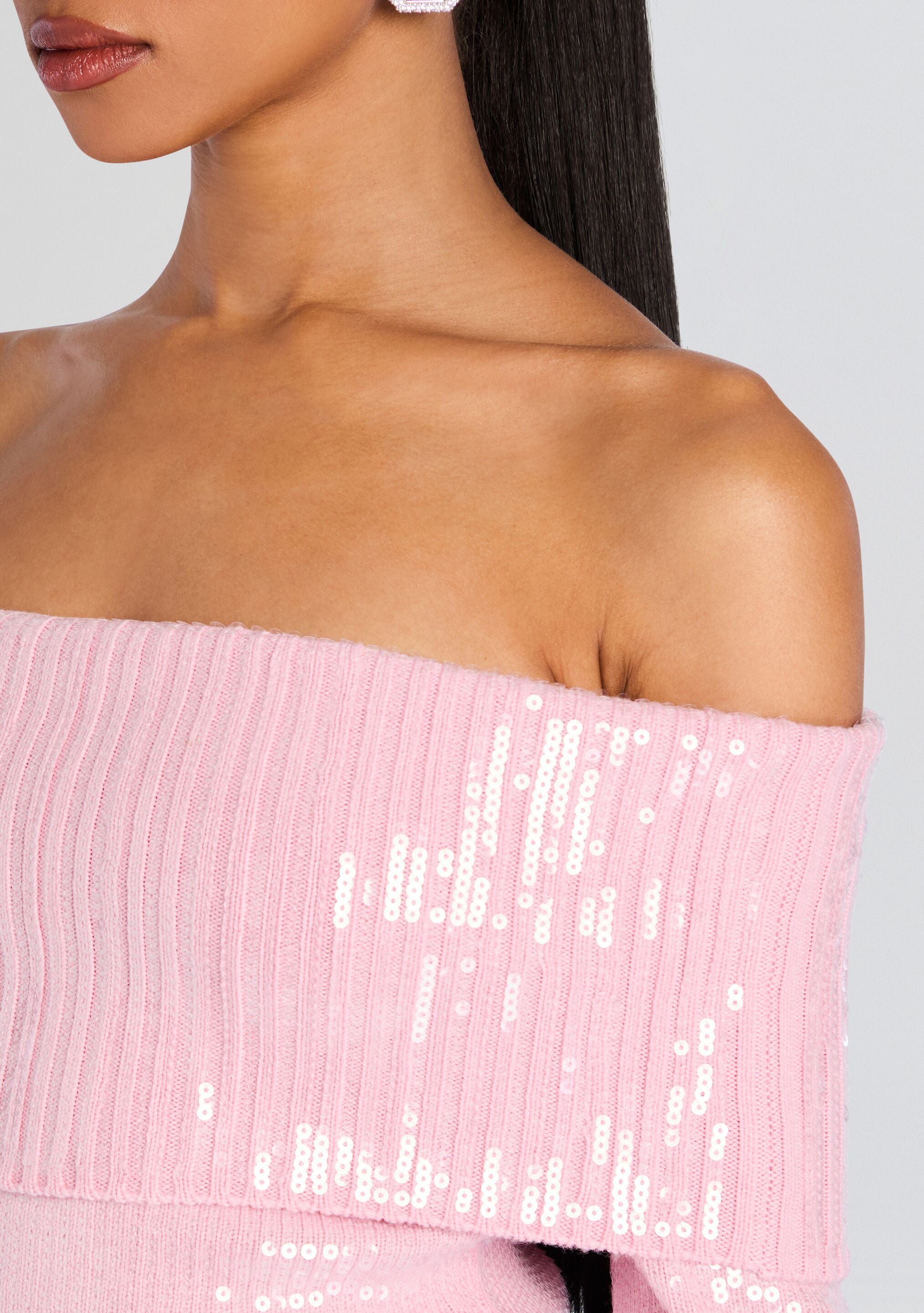 Jourdana Sequin Knit Top-Stylulu