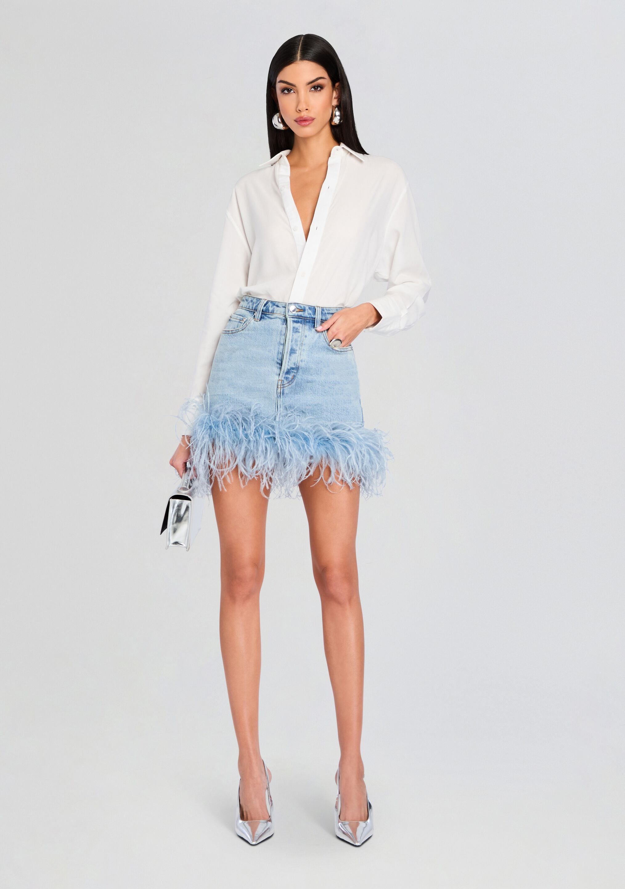 Elvie Denim Skirt-Stylulu