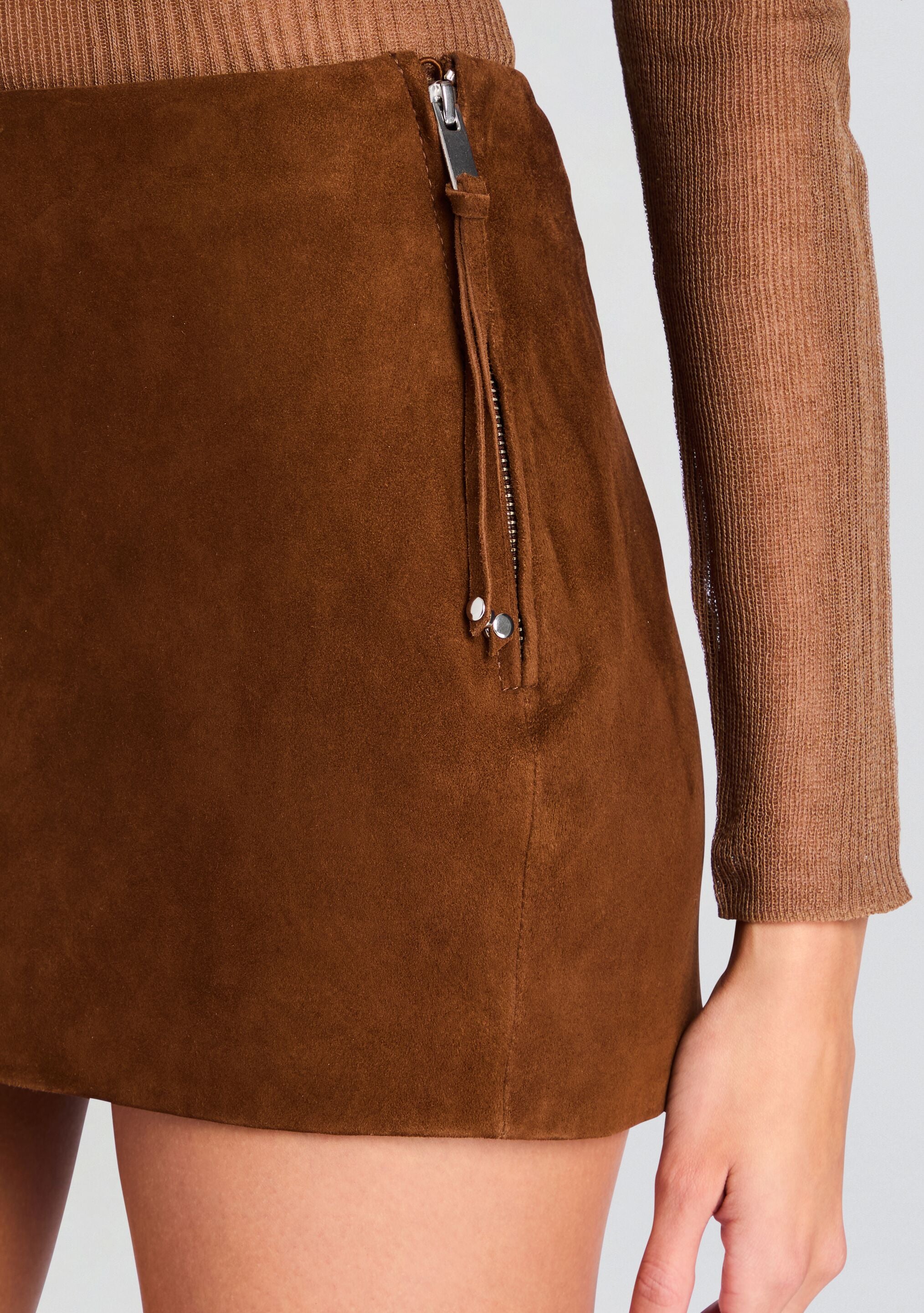 Valerie Suede Skirt-Stylulu