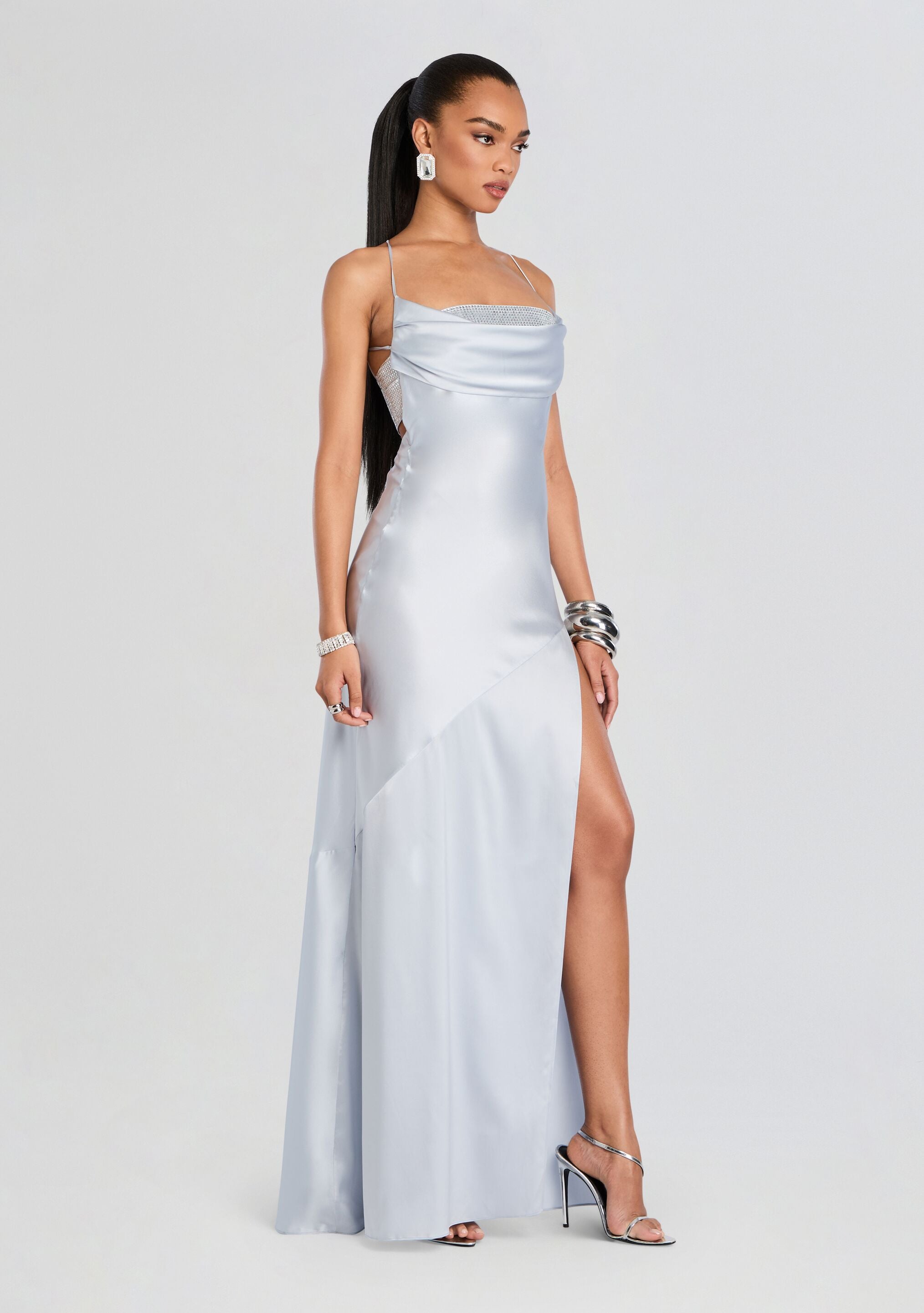 Emery Embellished Silk Dress-Stylulu