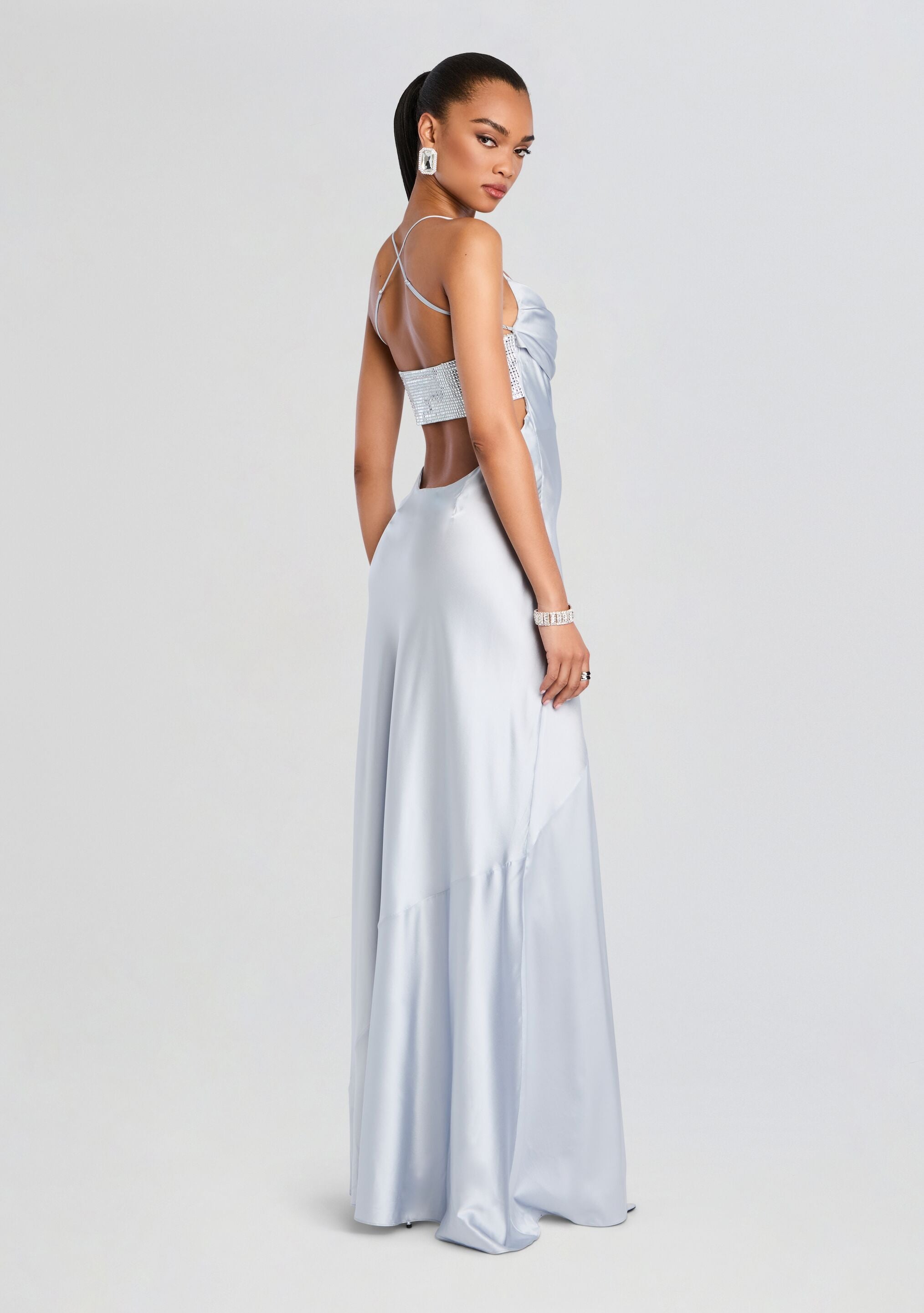 Emery Embellished Silk Dress-Stylulu