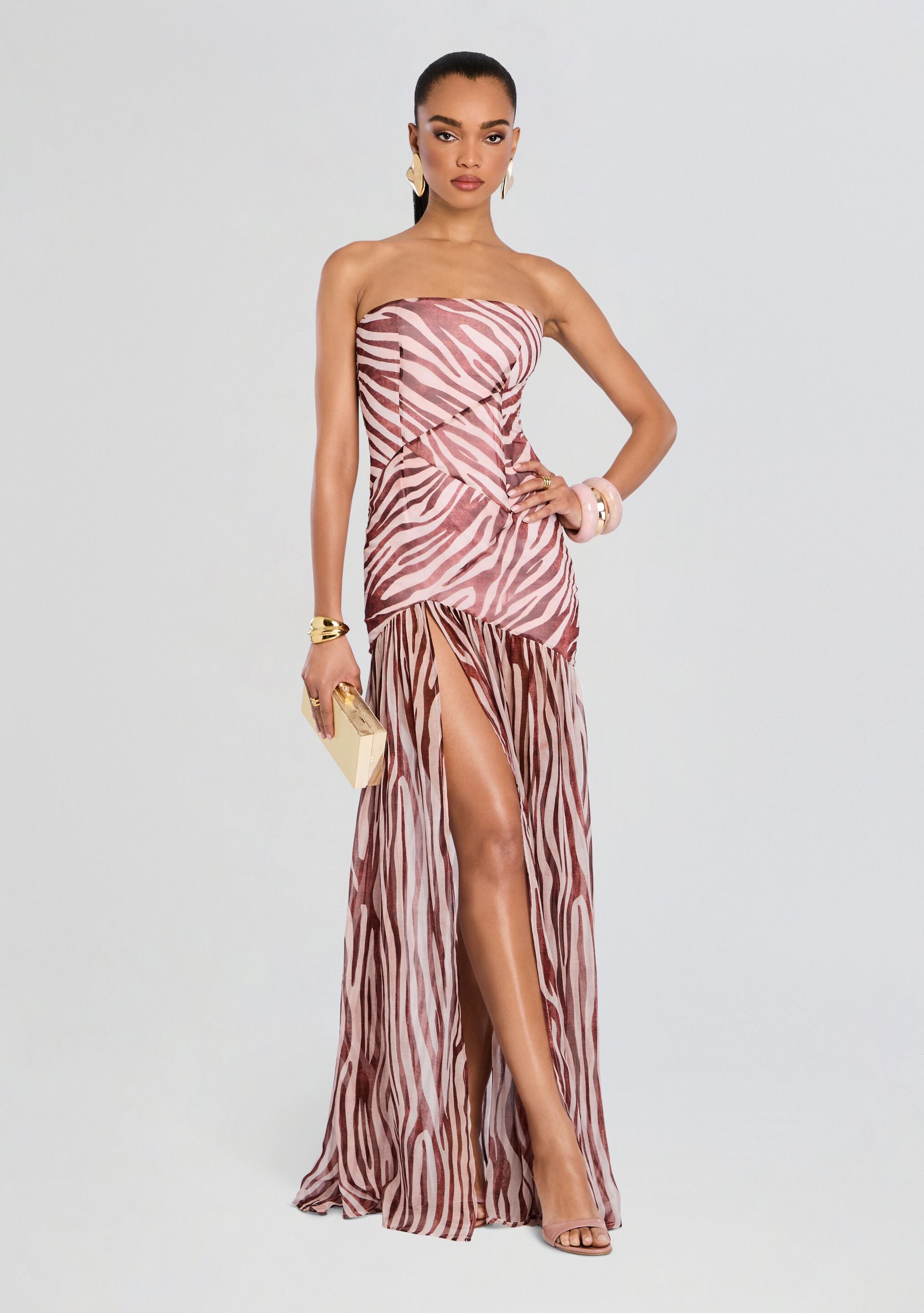 Nicole Silk Chiffon Dress-Stylulu