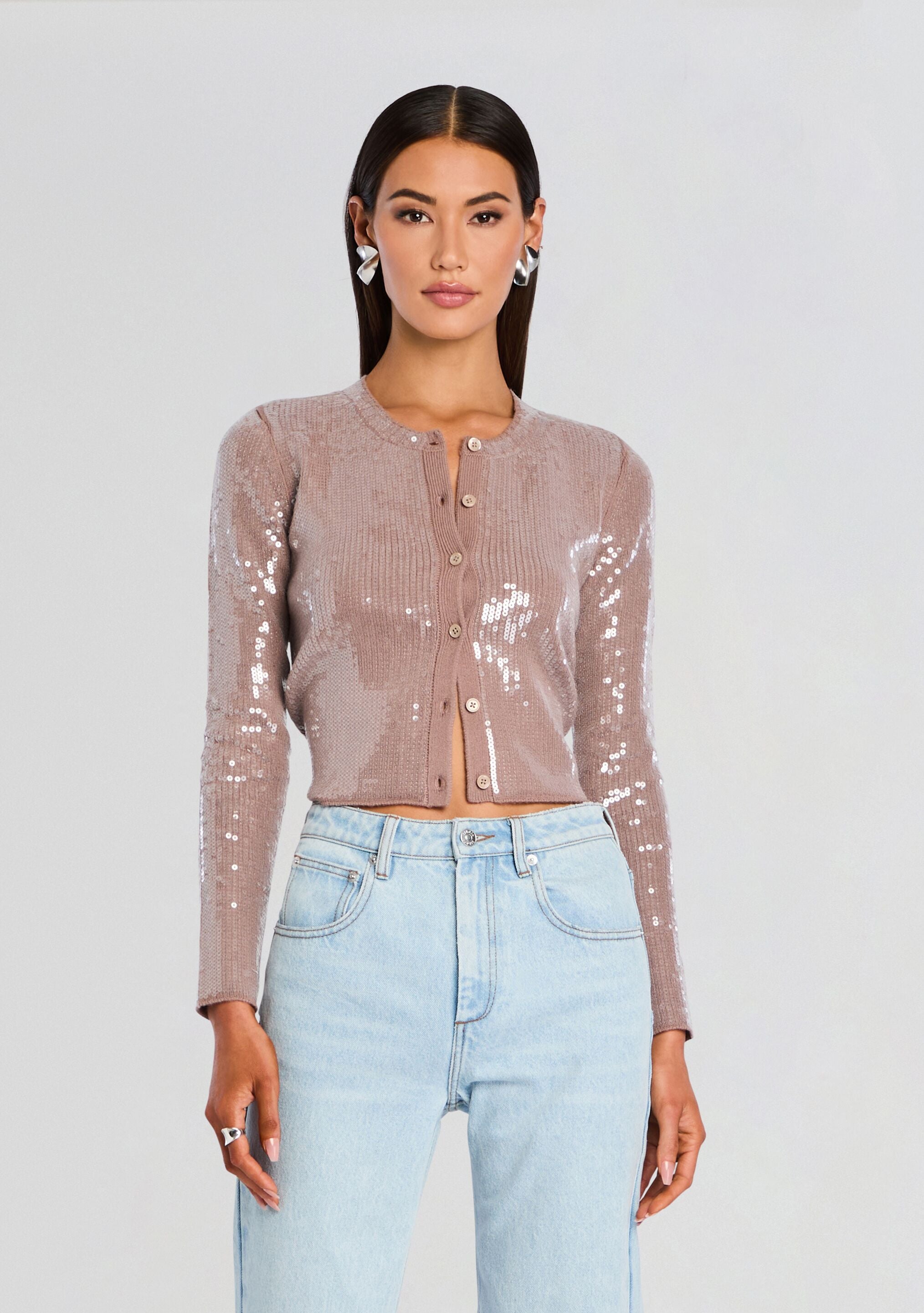Annamarie Sequin Knit Cardigan-Stylulu