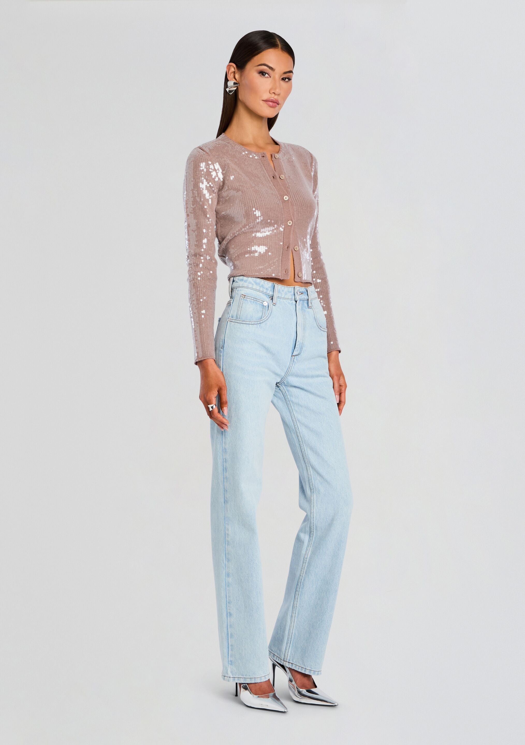 Annamarie Sequin Knit Cardigan-Stylulu