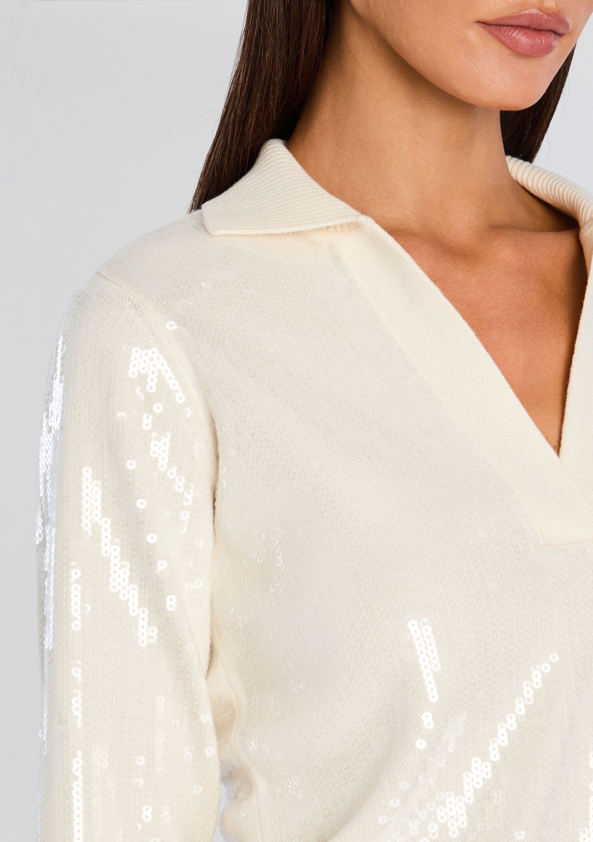 Shaelynn Sequin Knit Shirt-Stylulu