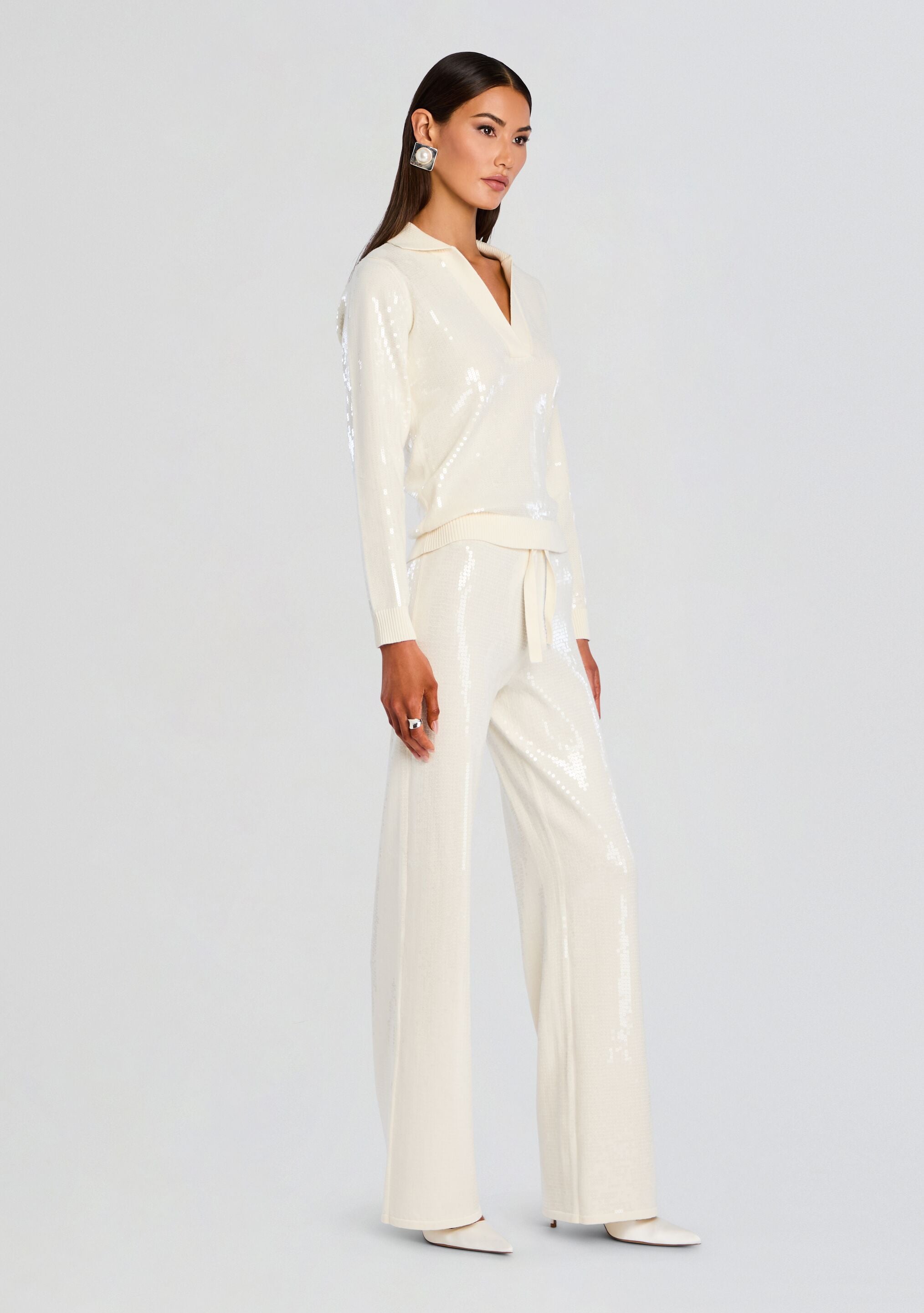 Natalia Sequin Knit Pant-Stylulu