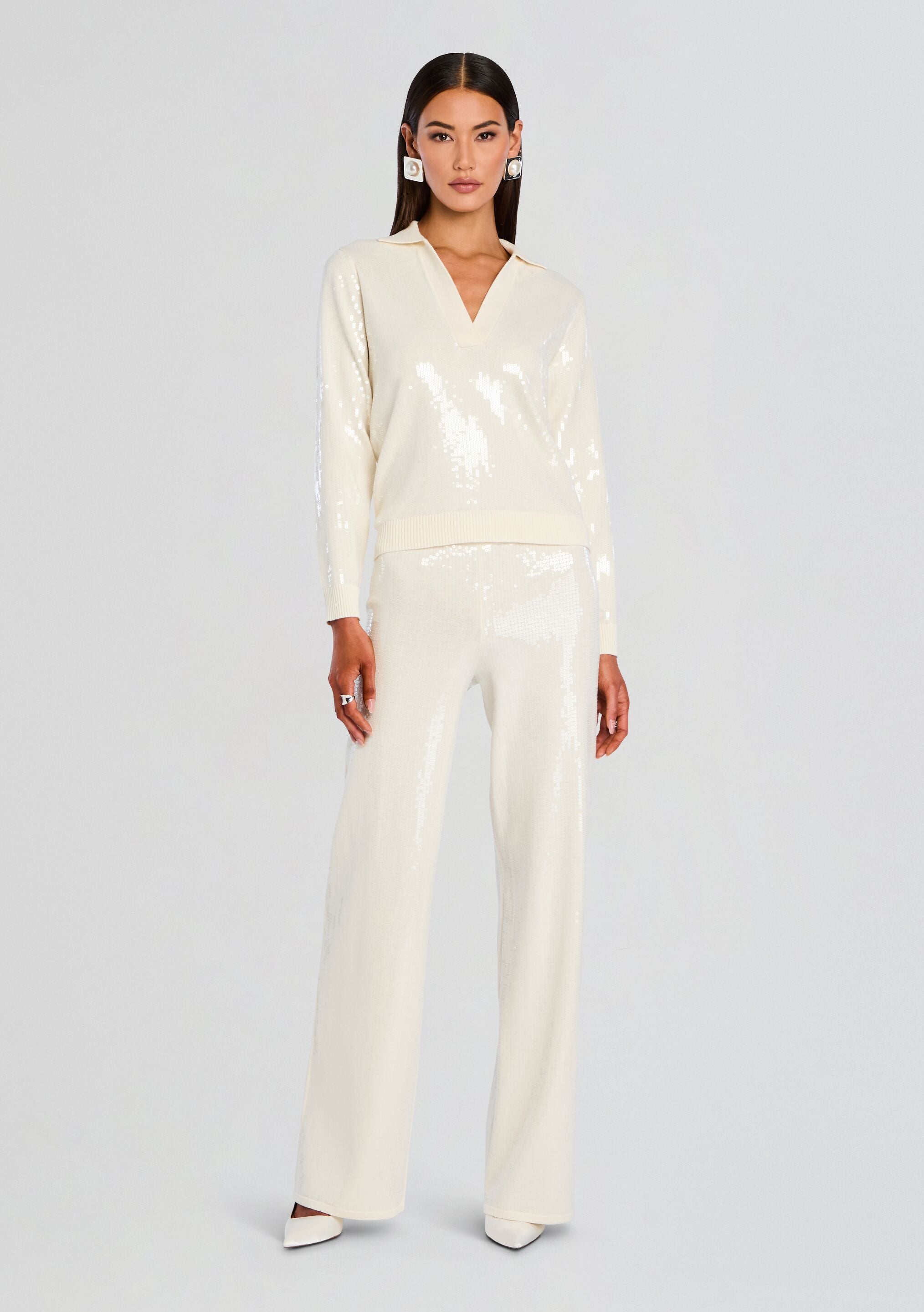 Natalia Sequin Knit Pant-Stylulu