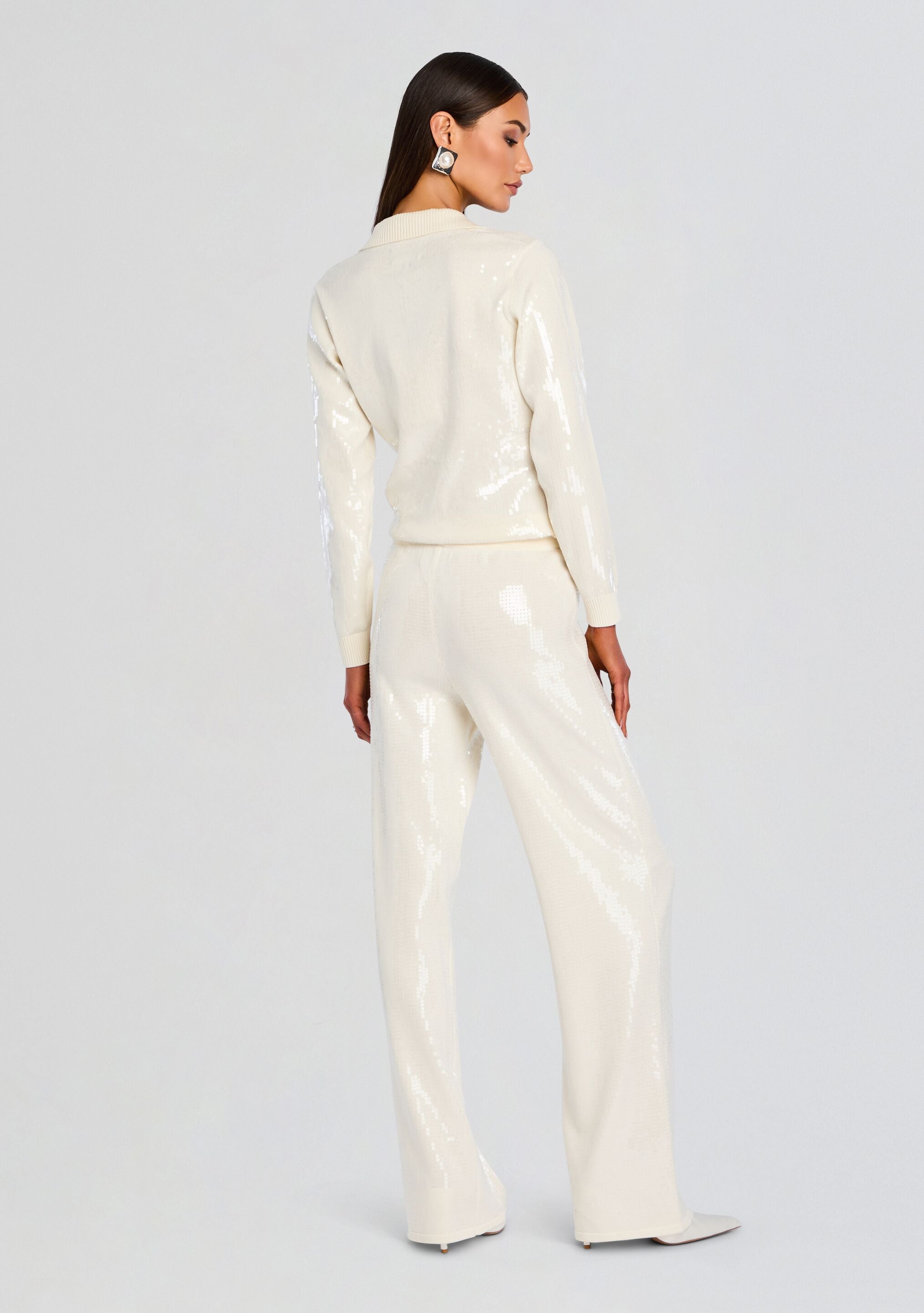 Natalia Sequin Knit Pant-Stylulu