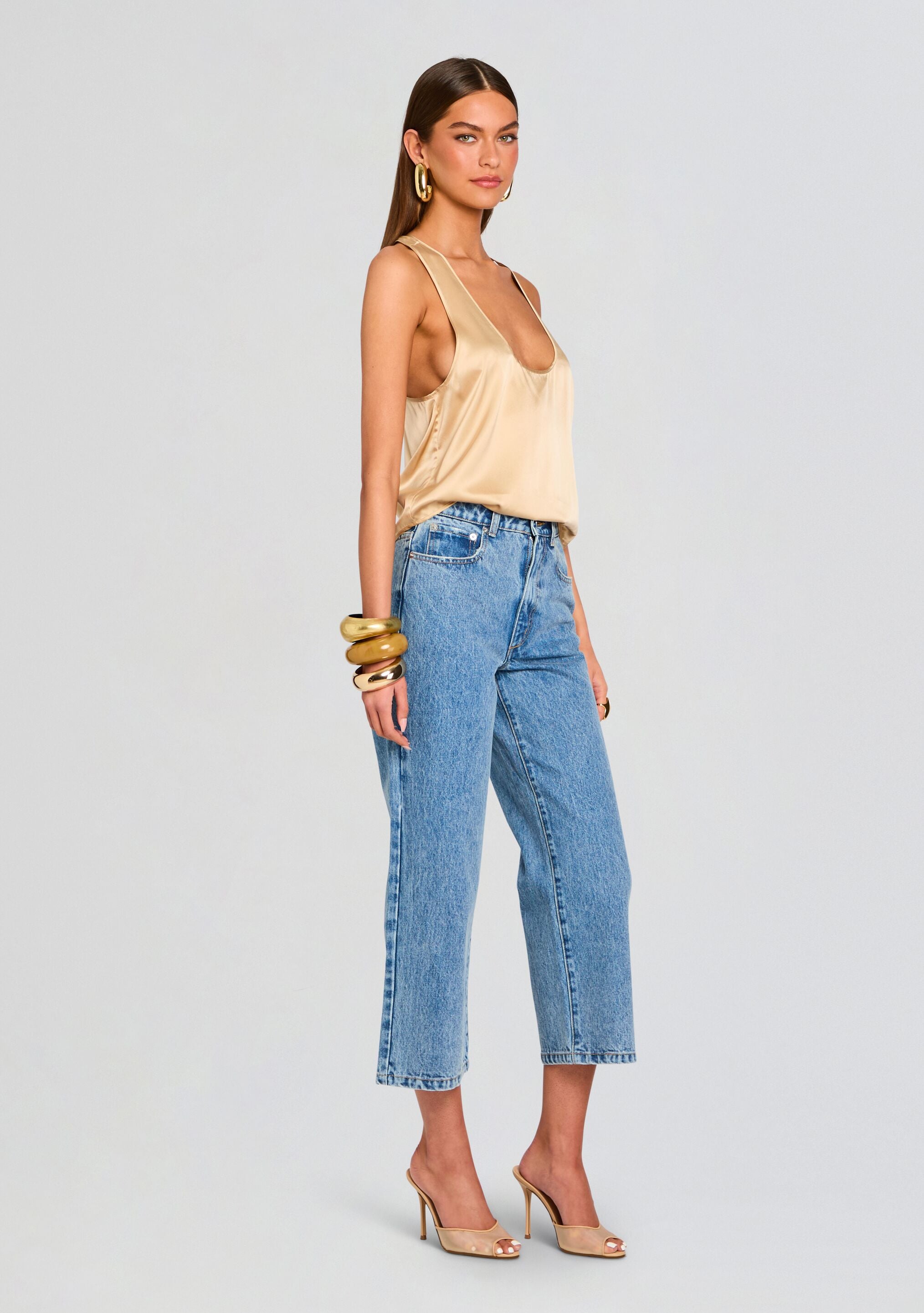 Kirt Wide Leg Cropped Jeans-Stylulu