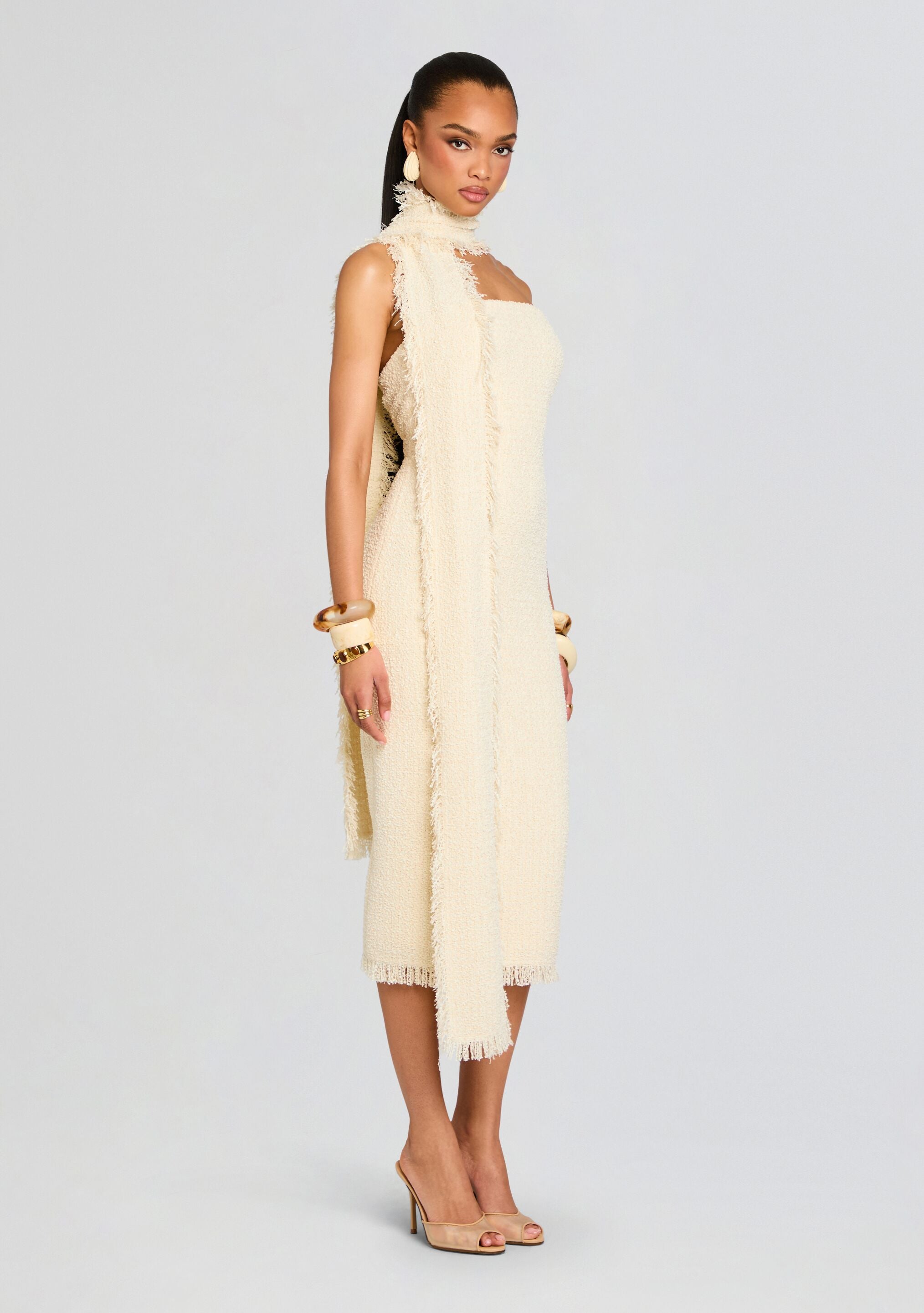 Lott Boucle Midi Dress-Stylulu