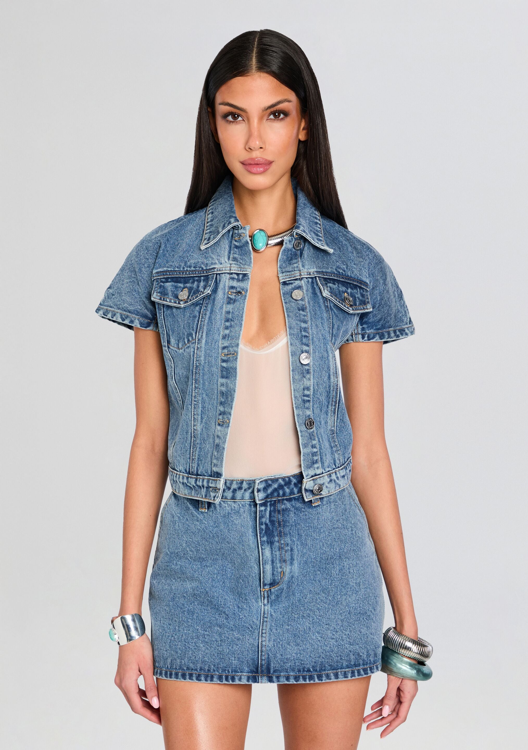 Magda Cap Sleeve Jacket-Stylulu