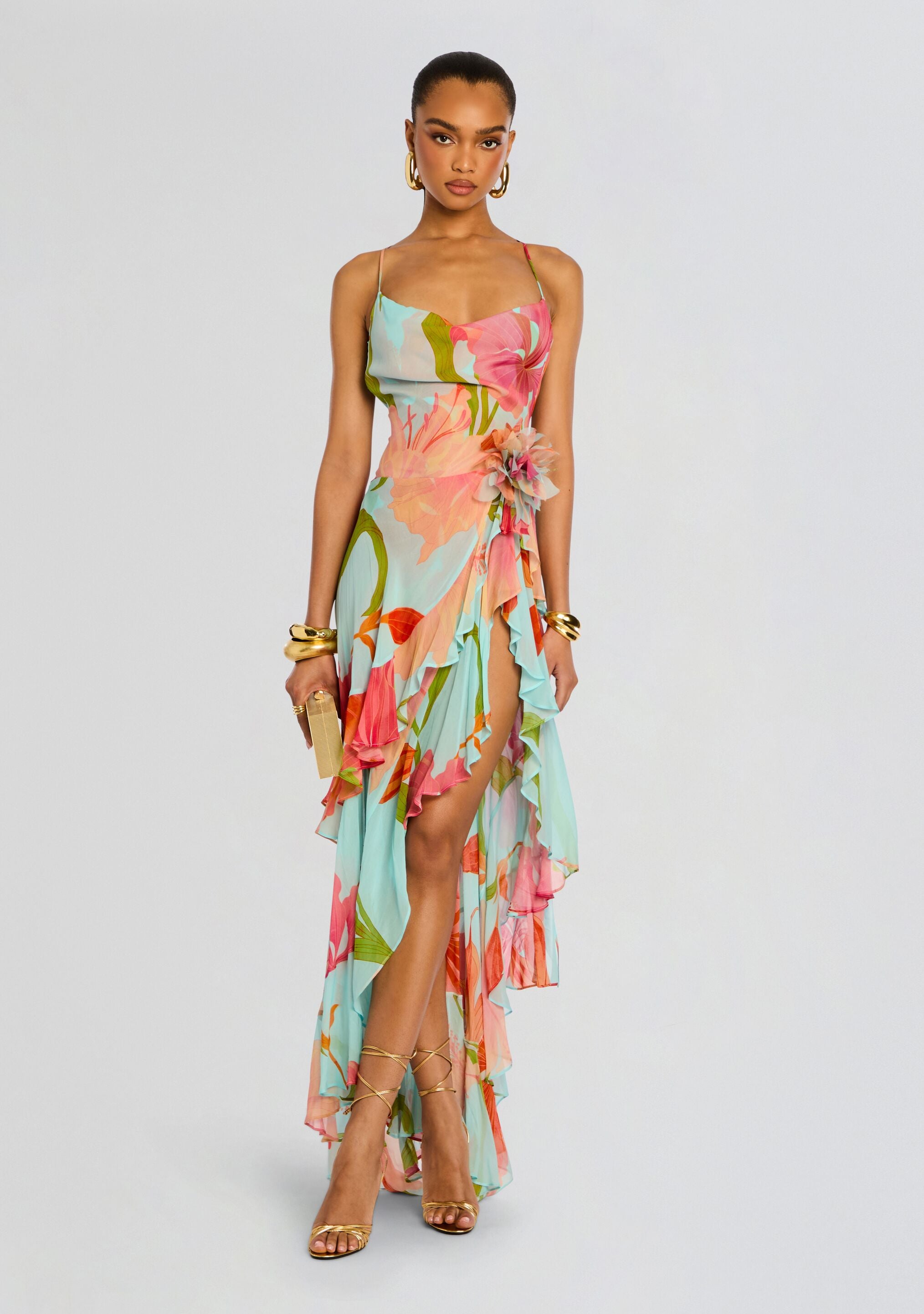 Samara Silk Chiffon Dress-Stylulu