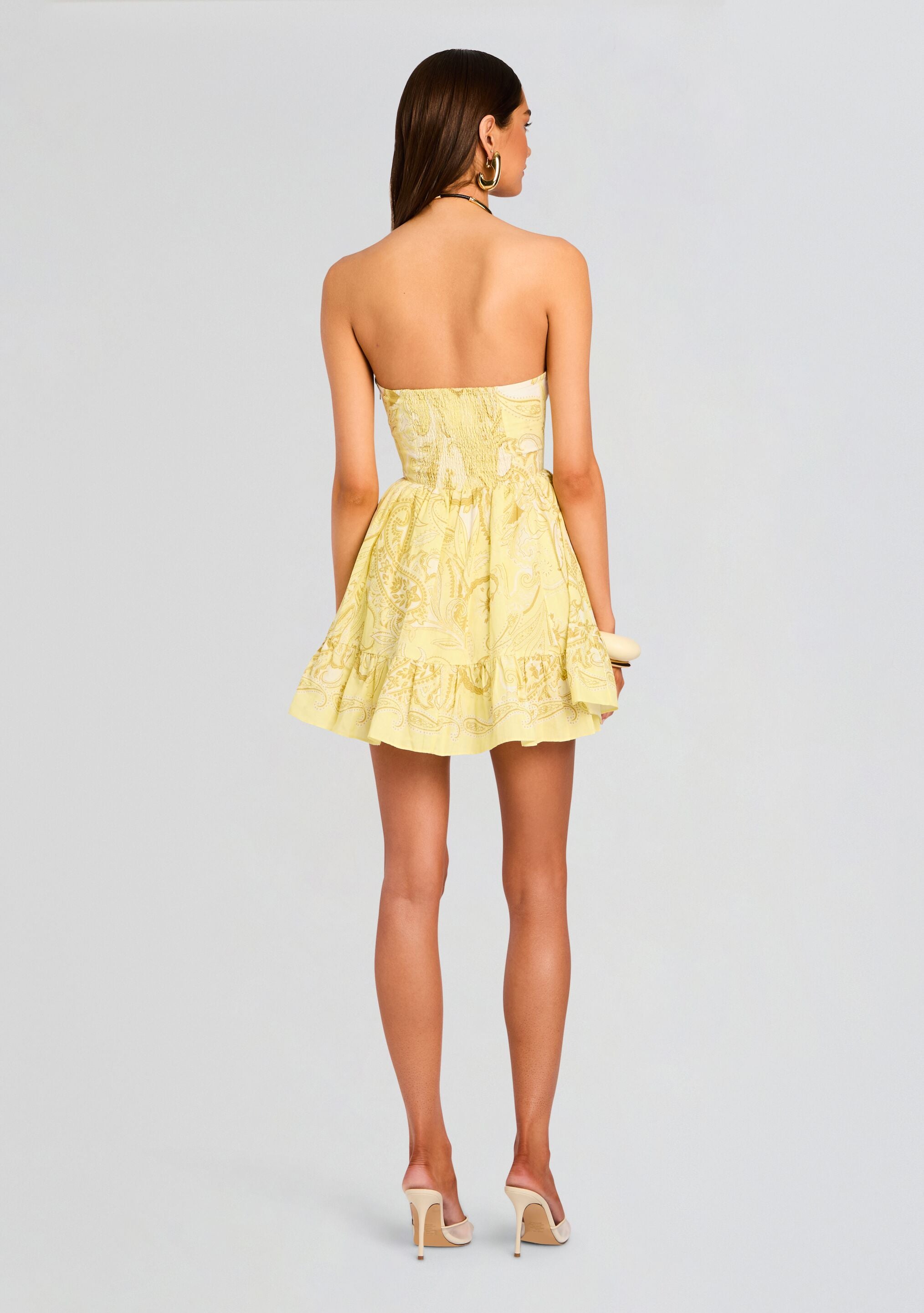 Fiza Strapless Short Dress-Stylulu
