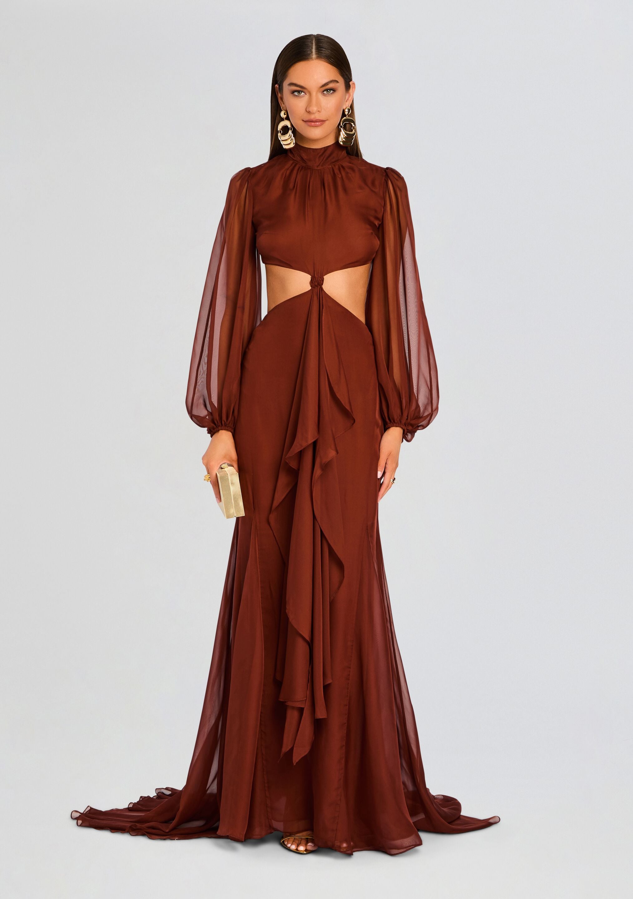 Rosalinda Chiffon Dress-Stylulu