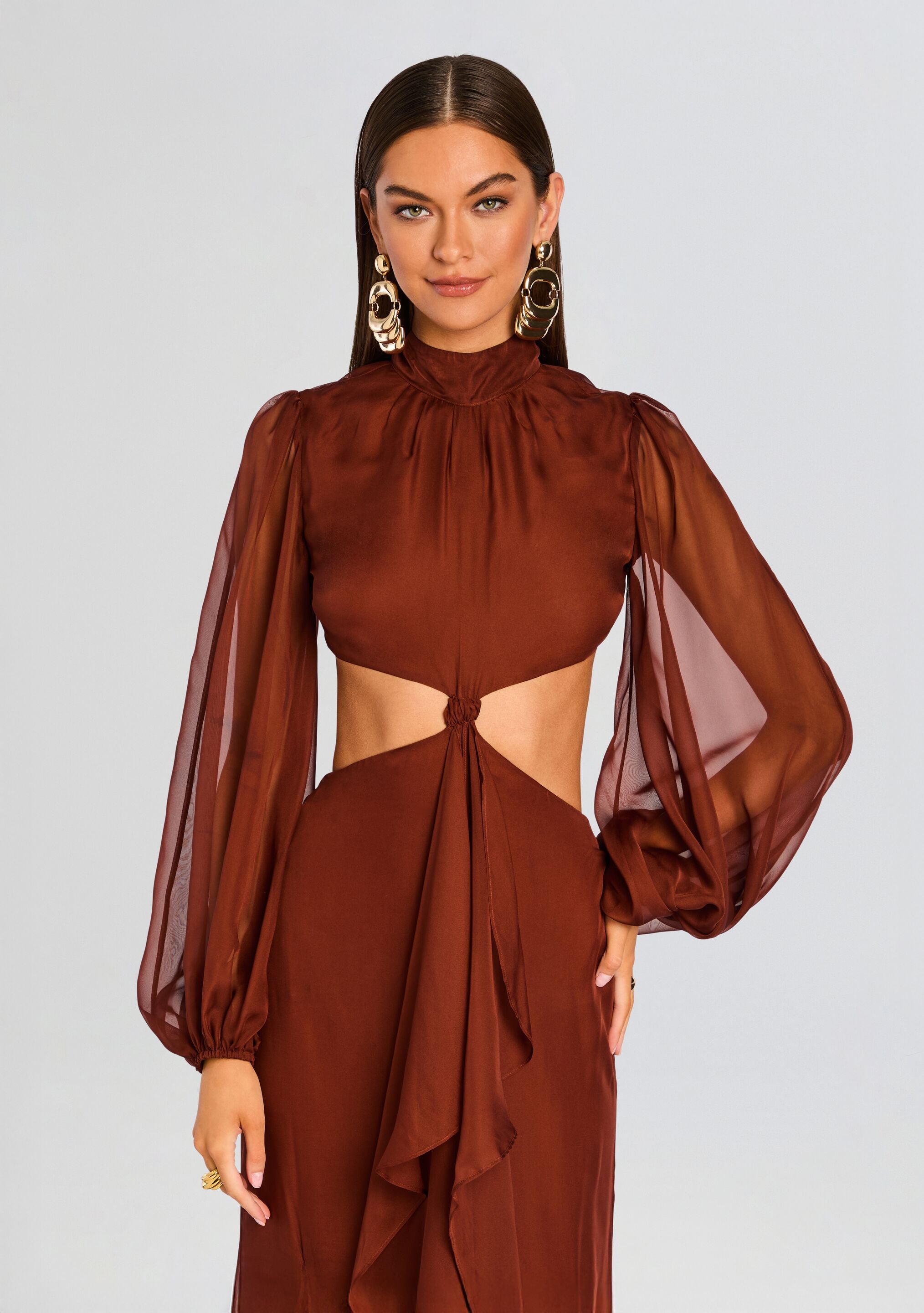 Rosalinda Chiffon Dress-Stylulu