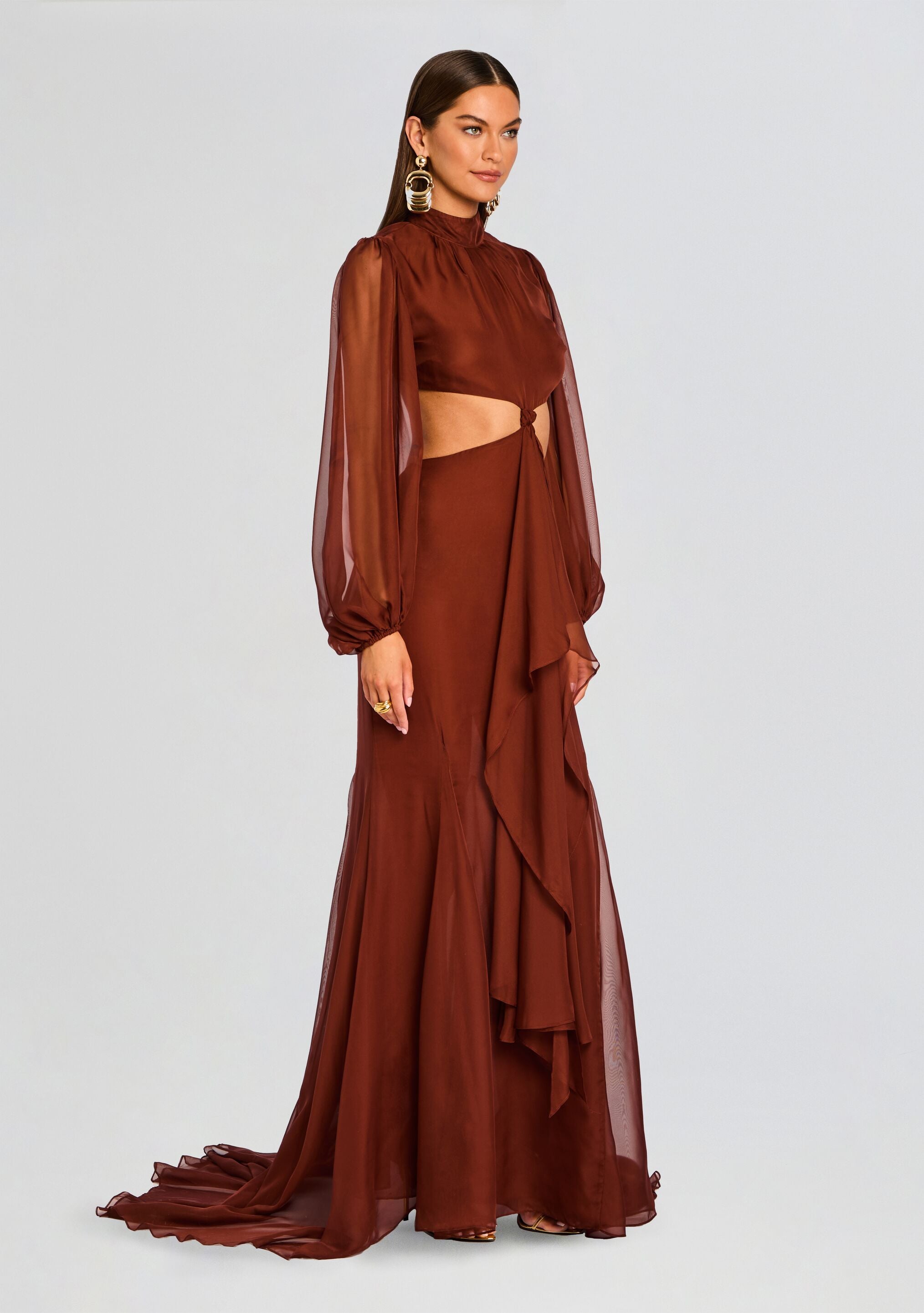 Rosalinda Chiffon Dress-Stylulu
