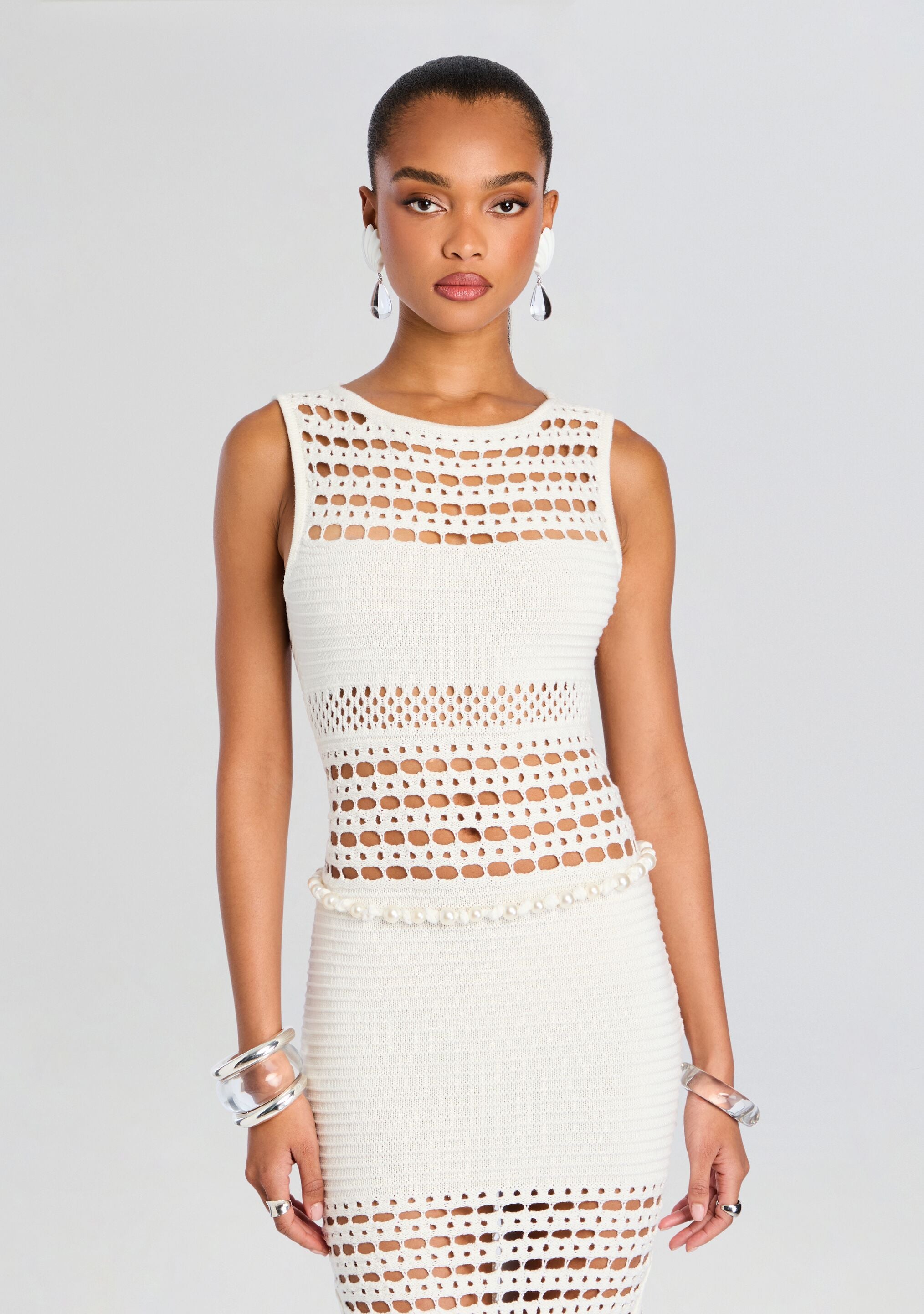Kylan Knit Crochet Dress-Stylulu