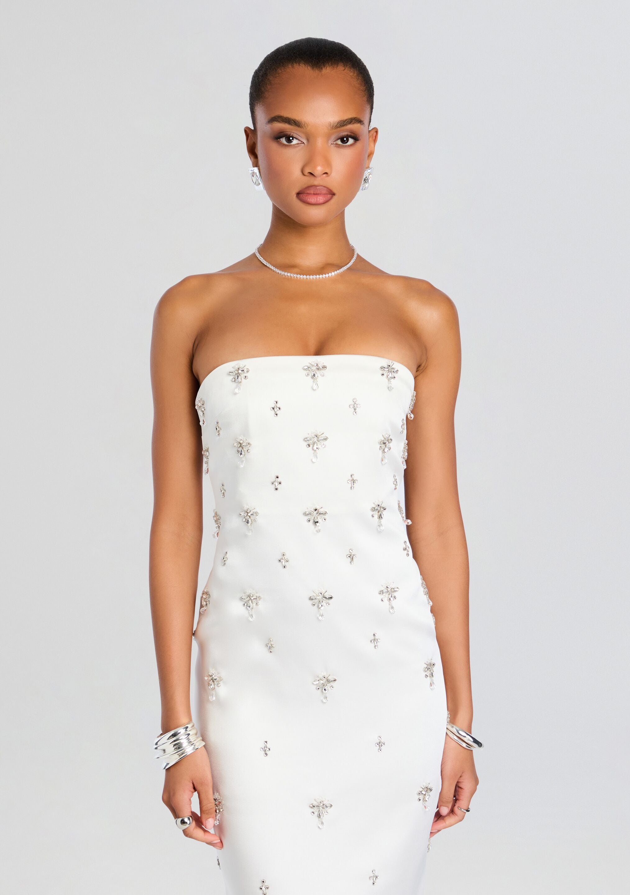 Elise Embellished Dress-Stylulu