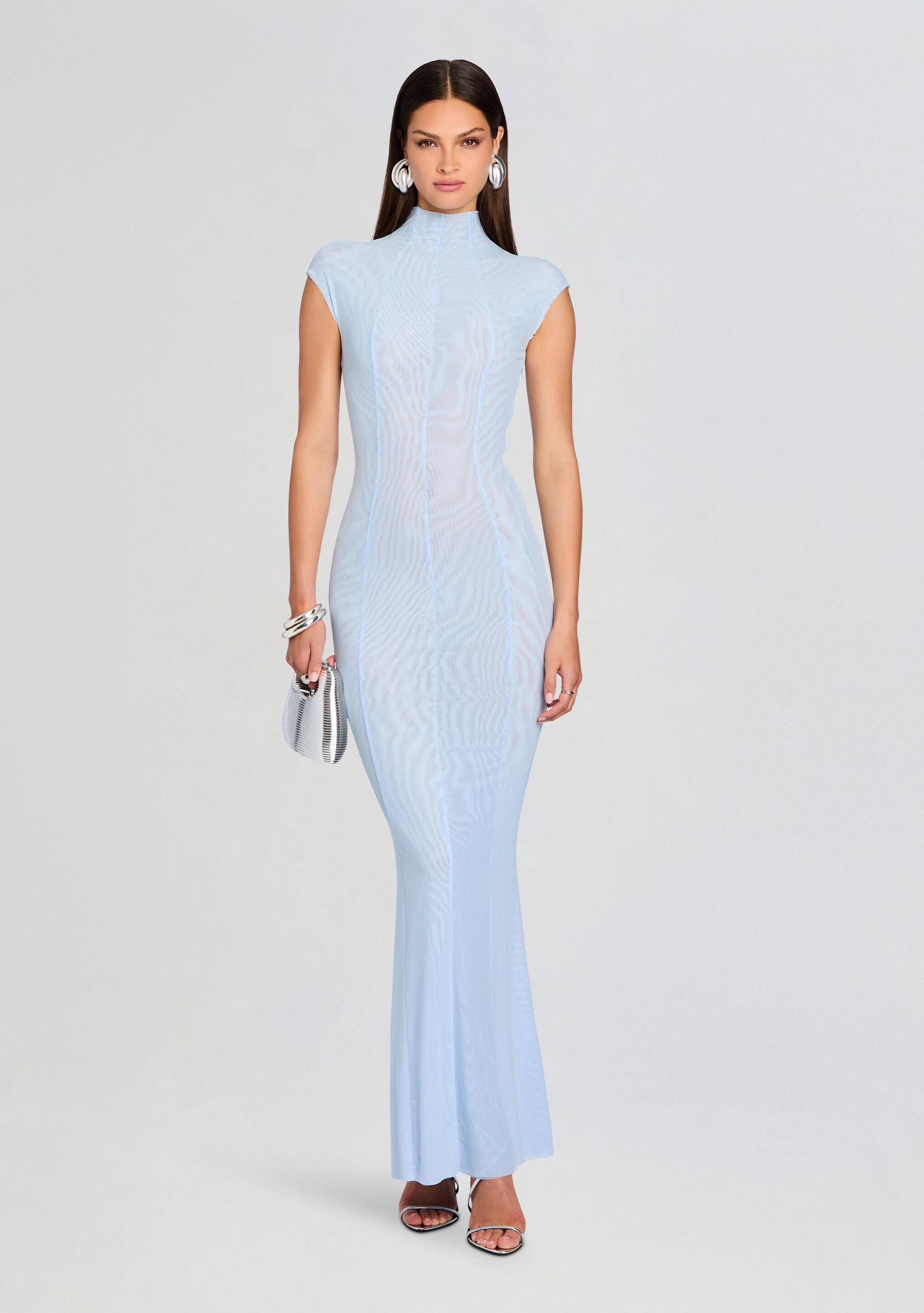 Laissa Mesh Maxi Dress-Stylulu