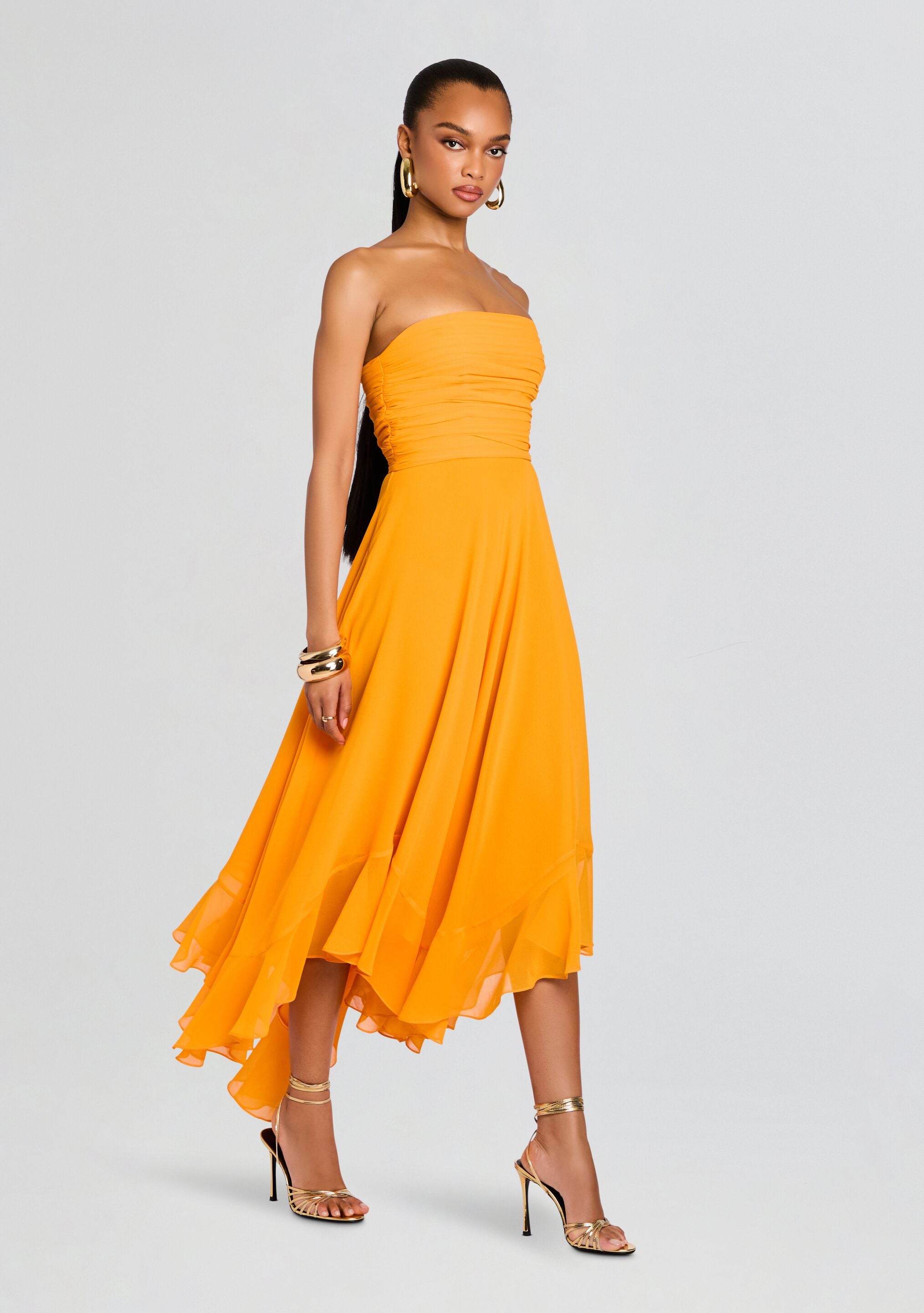 Louisa Chiffon Dress-Stylulu