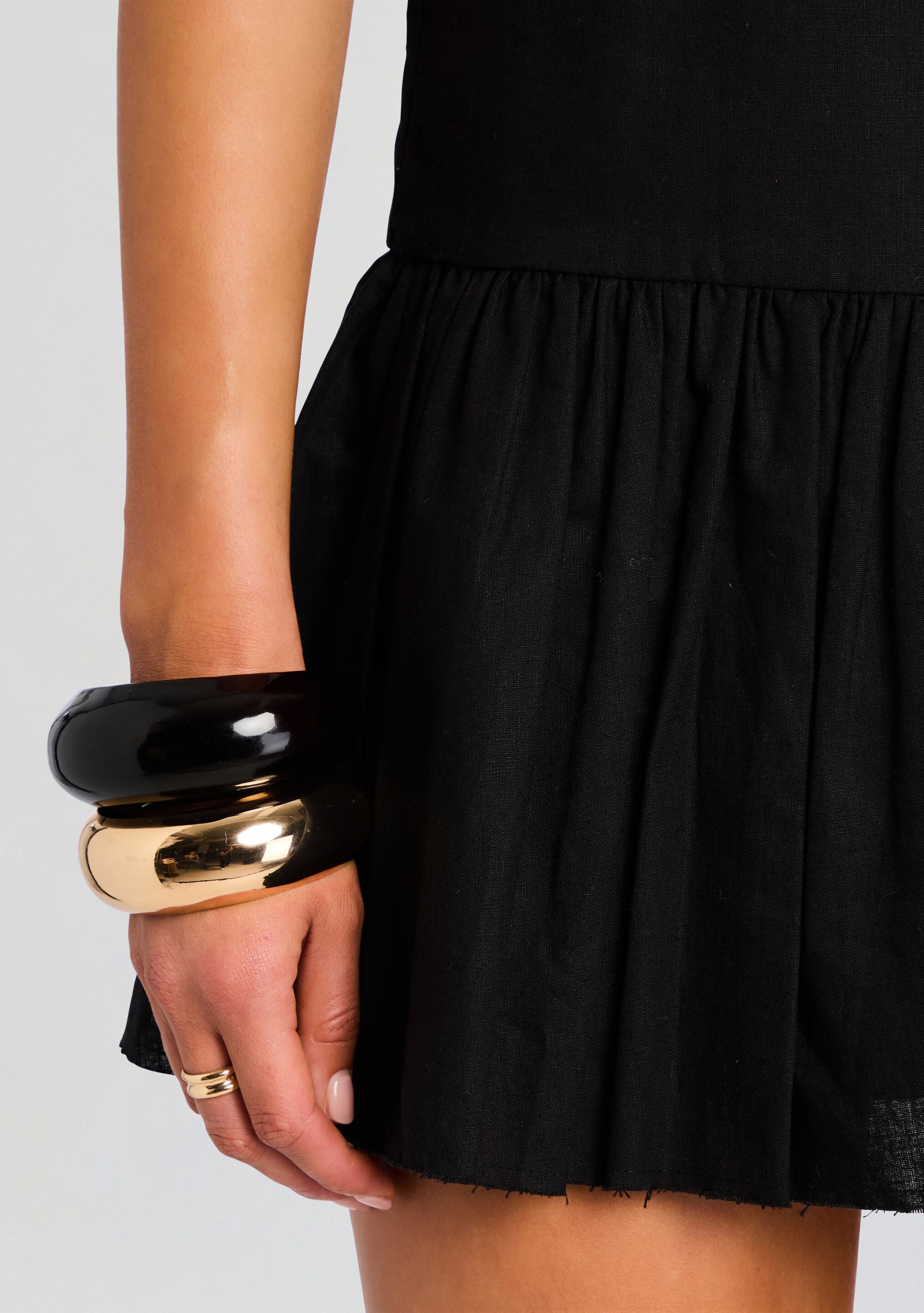 Krista Linen Mini Dress-Stylulu