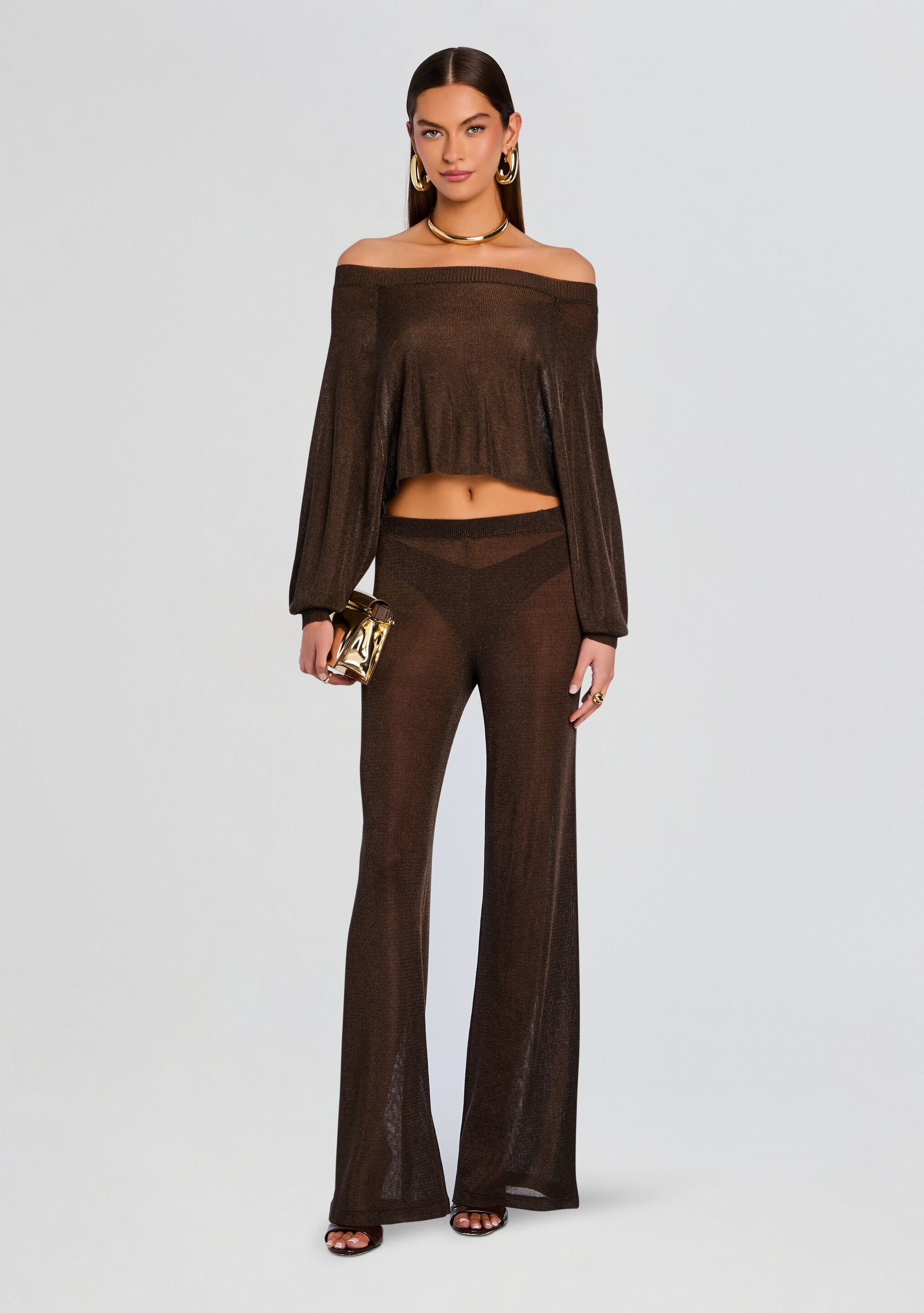 Felicity Metallic Knit Top-Stylulu