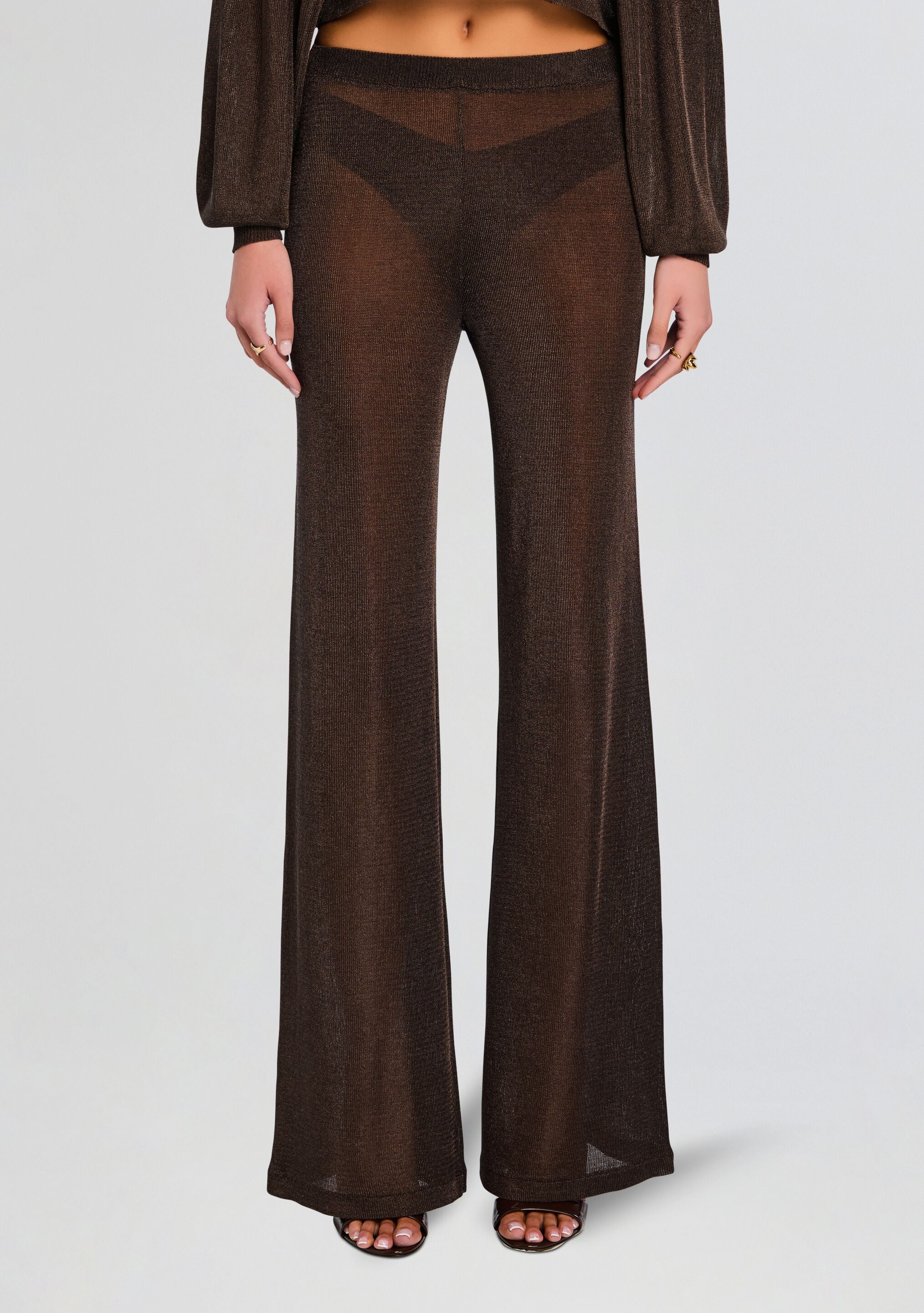 Sheldon Metallic Knit Pant-Stylulu