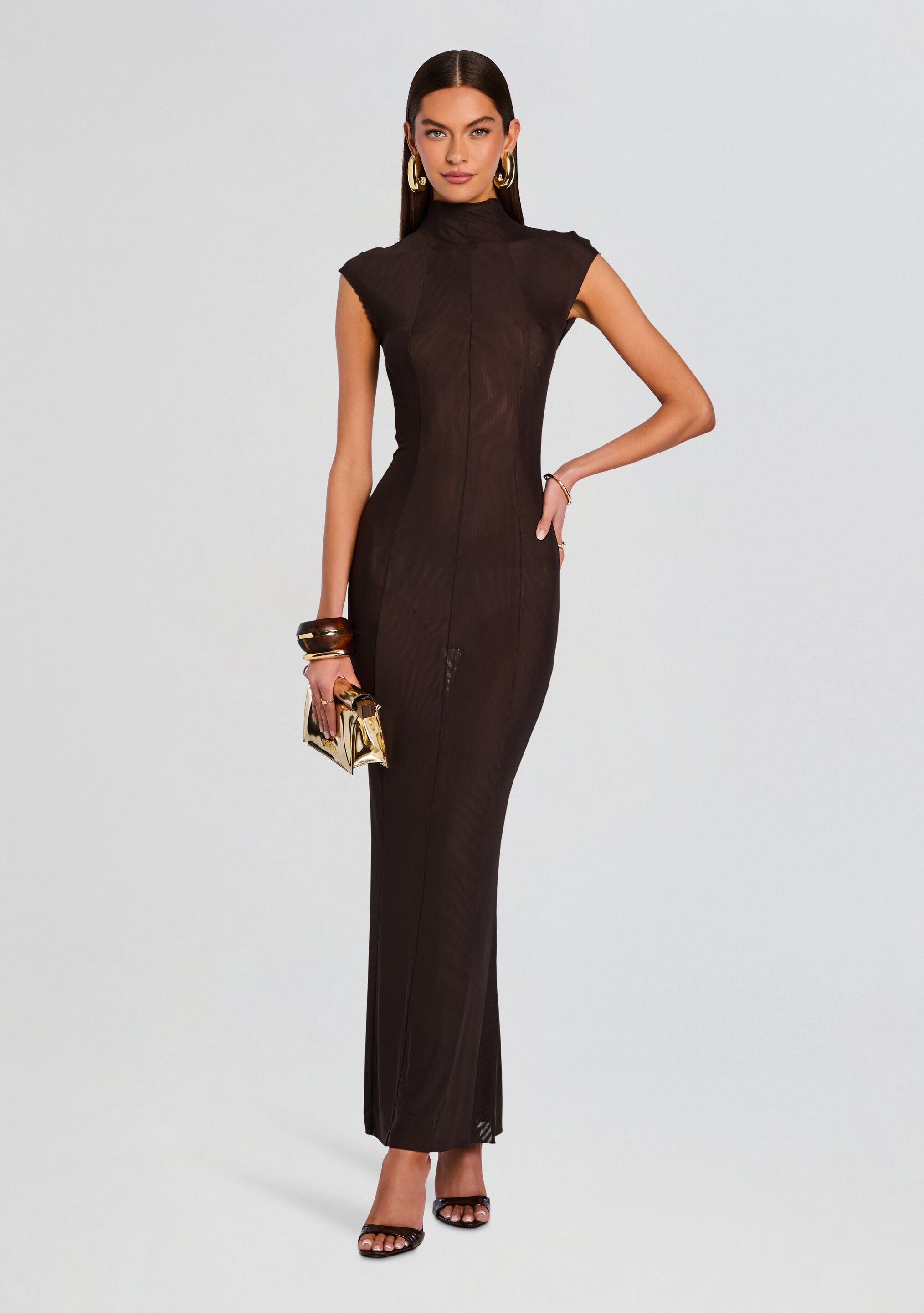 Laissa Mesh Maxi Dress-Stylulu