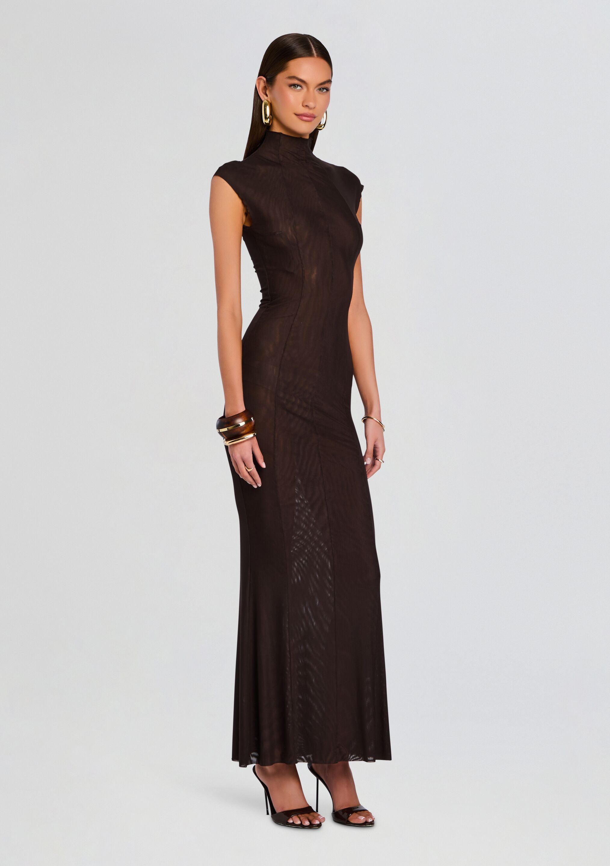 Laissa Mesh Maxi Dress-Stylulu