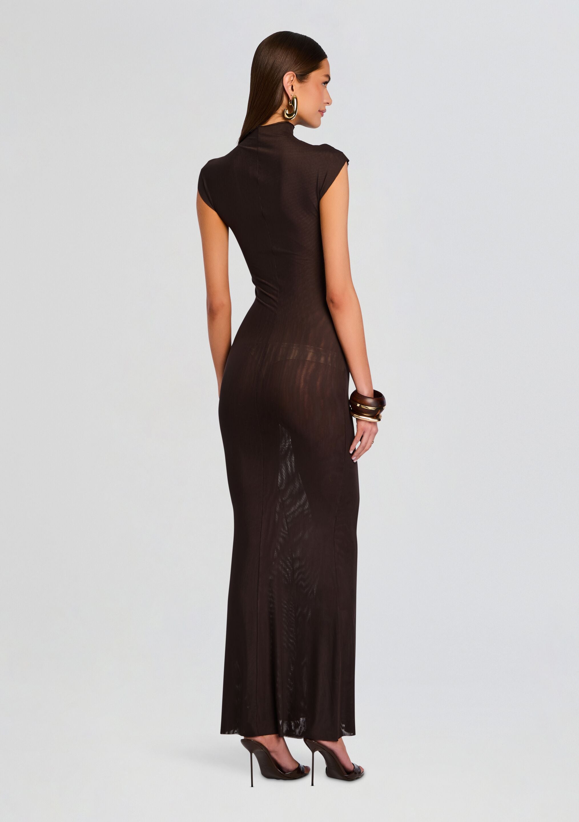 Laissa Mesh Maxi Dress-Stylulu