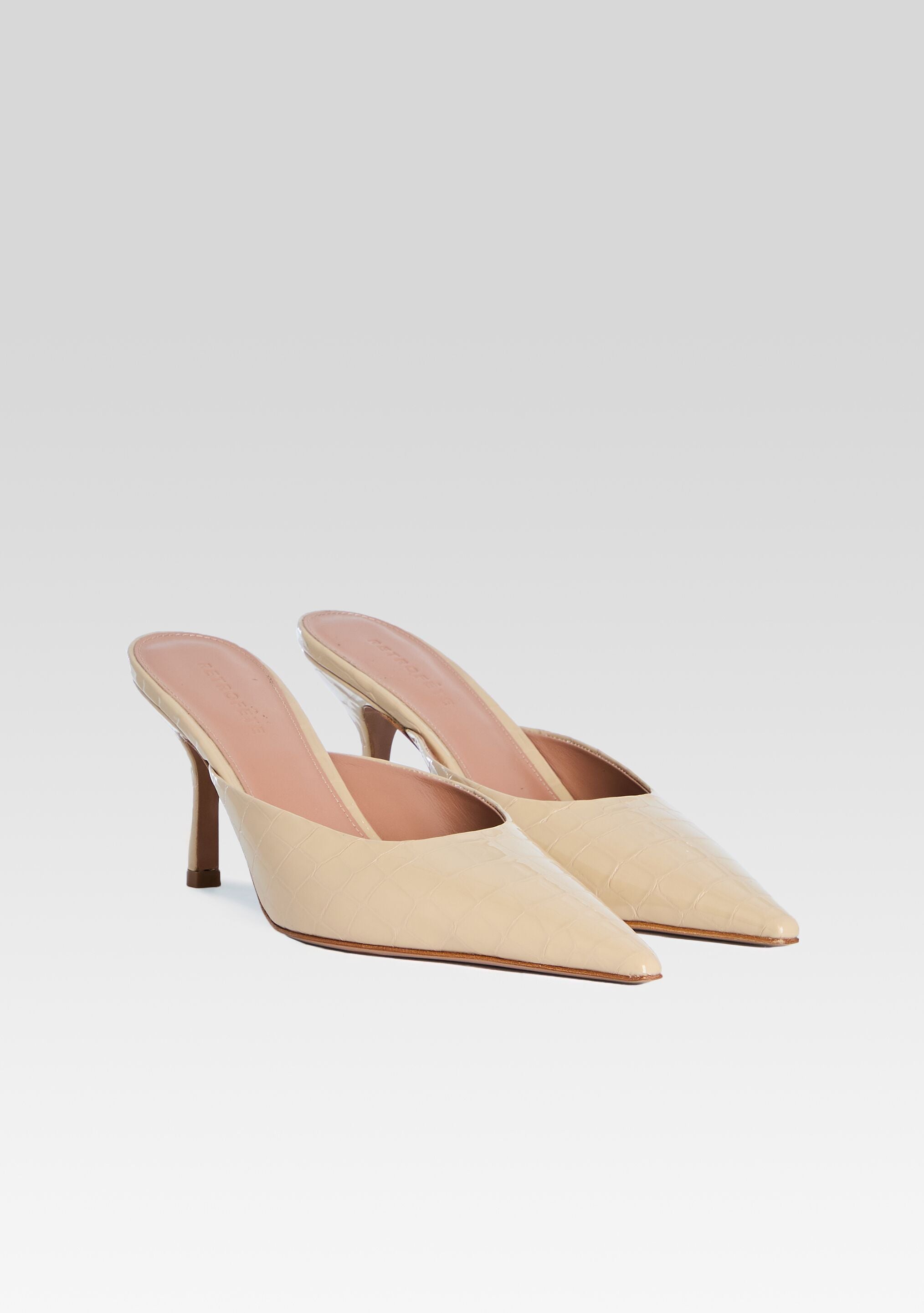 Francesca Leather Kitten Mule-Stylulu