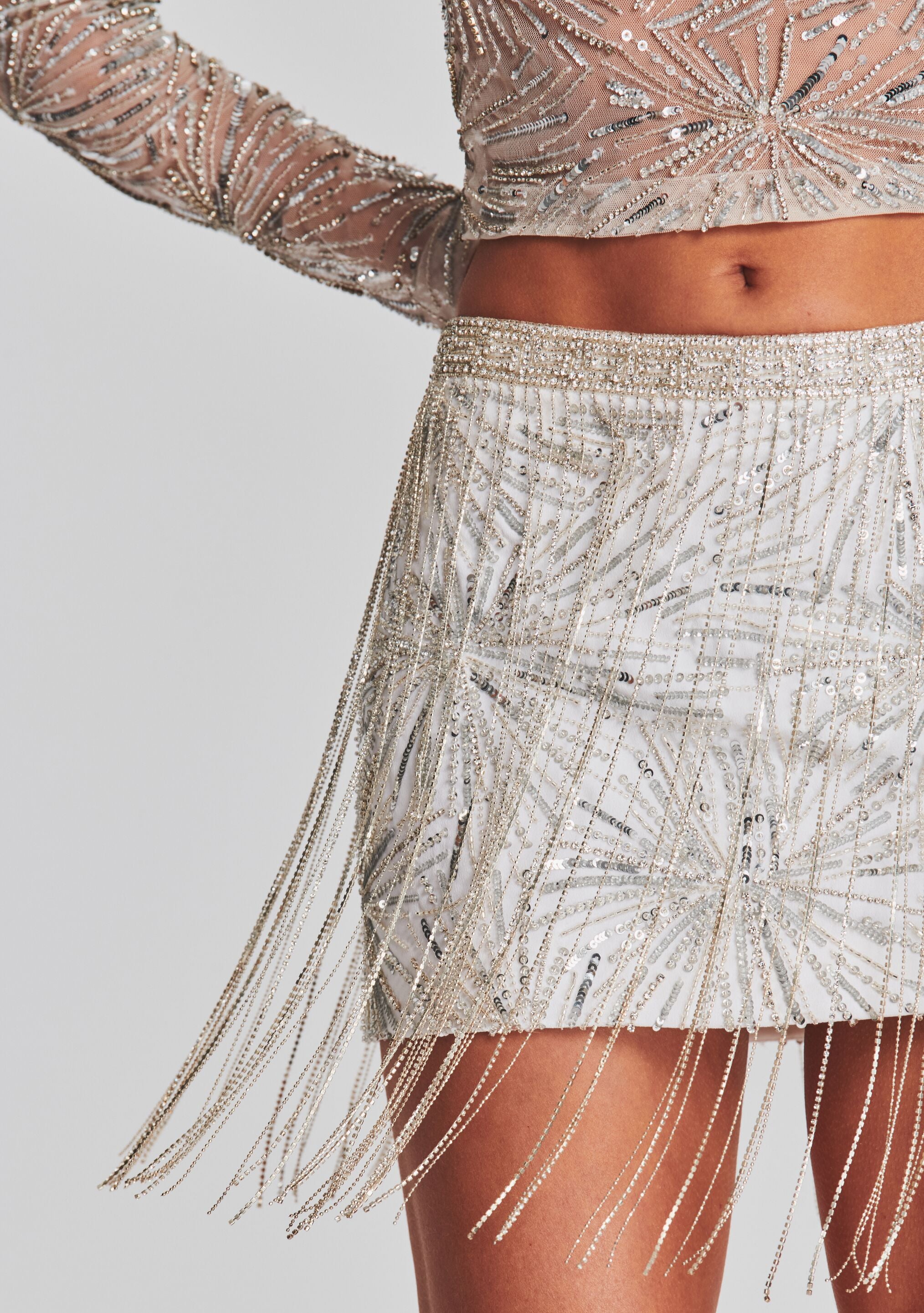 Beatrix Sequin Skirt-Stylulu