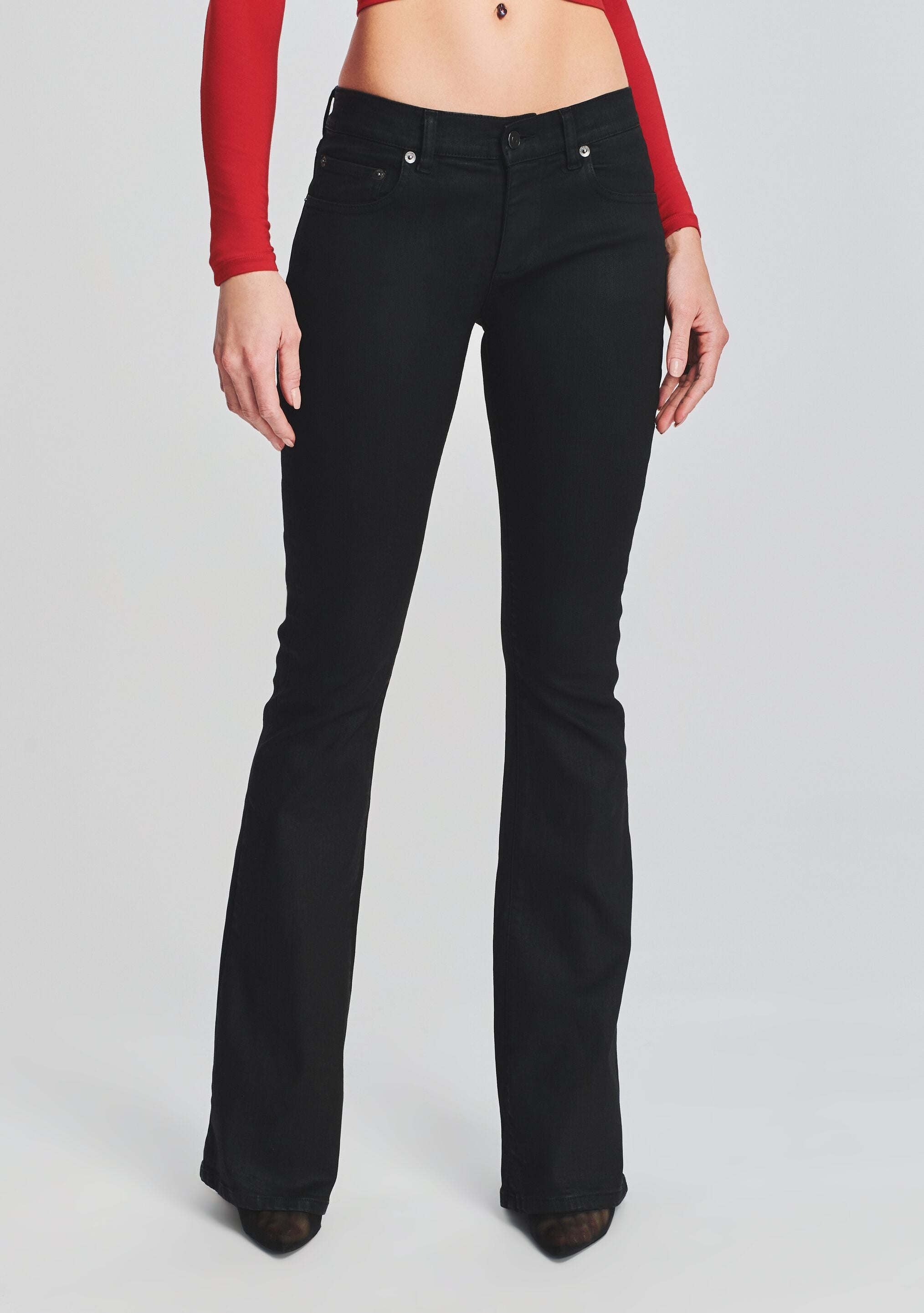 Demi Coated Denim Jean-Stylulu