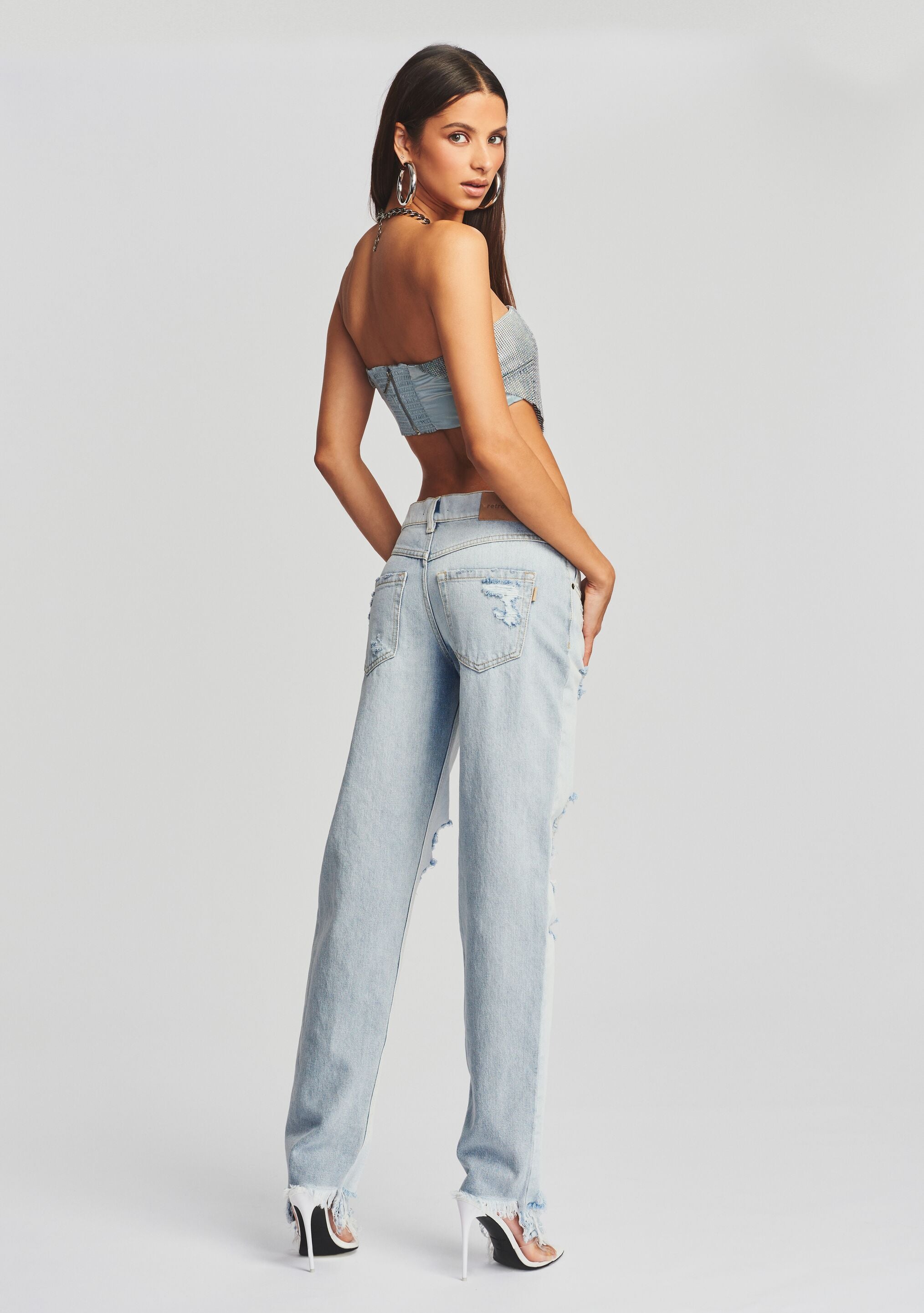 Milos Embellished Chainmail Top-Stylulu